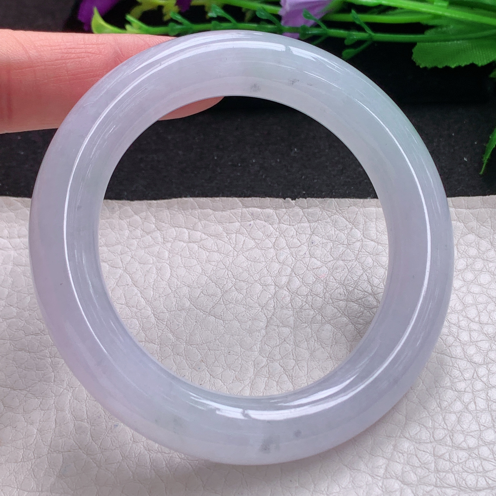 mq实拍54.6*11.8胖圆镯 缅甸翡翠A货玉手镯精美冰爽圆条玉手镯