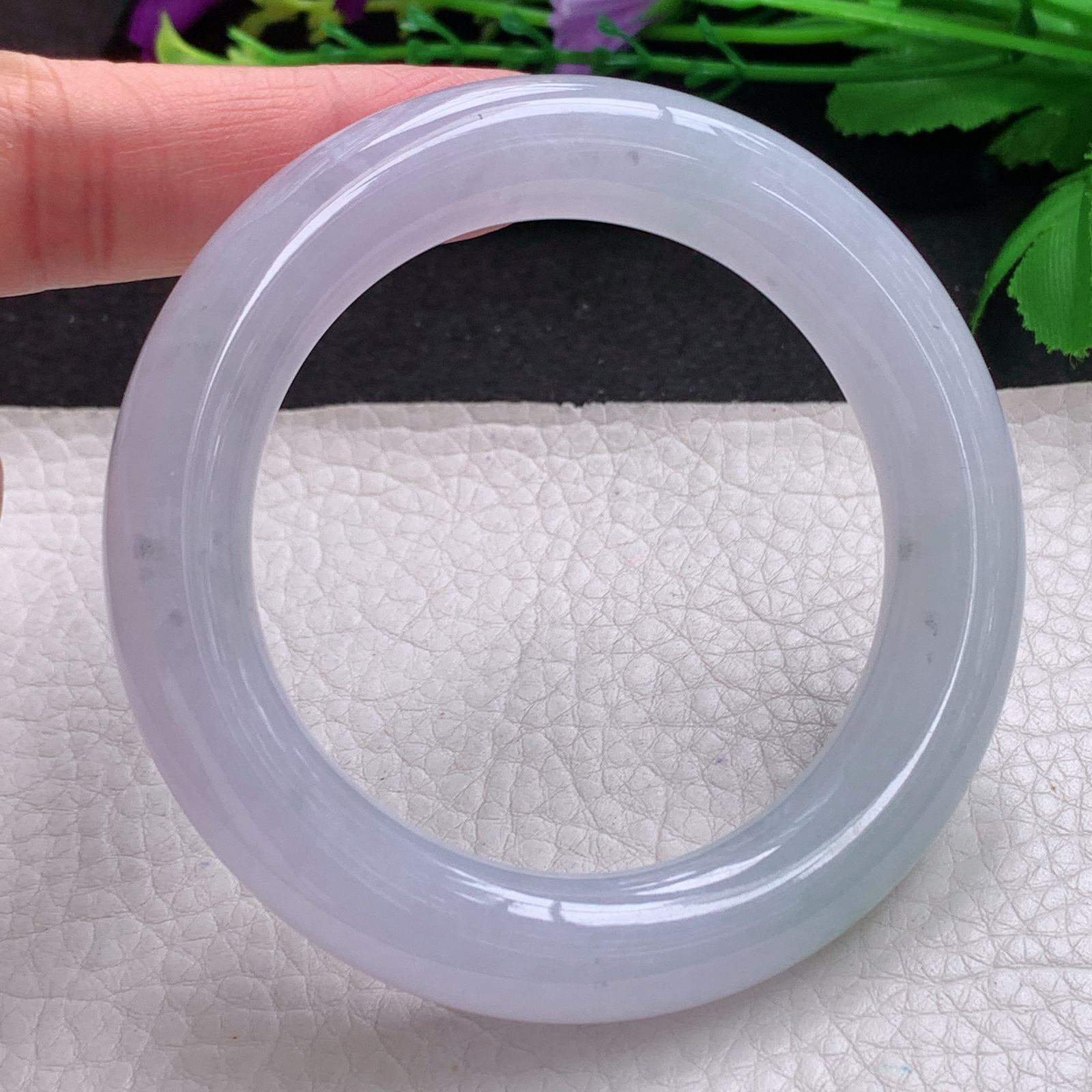 mq实拍54.6*11.8胖圆镯 缅甸翡翠A货玉手镯精美冰爽圆条玉手镯