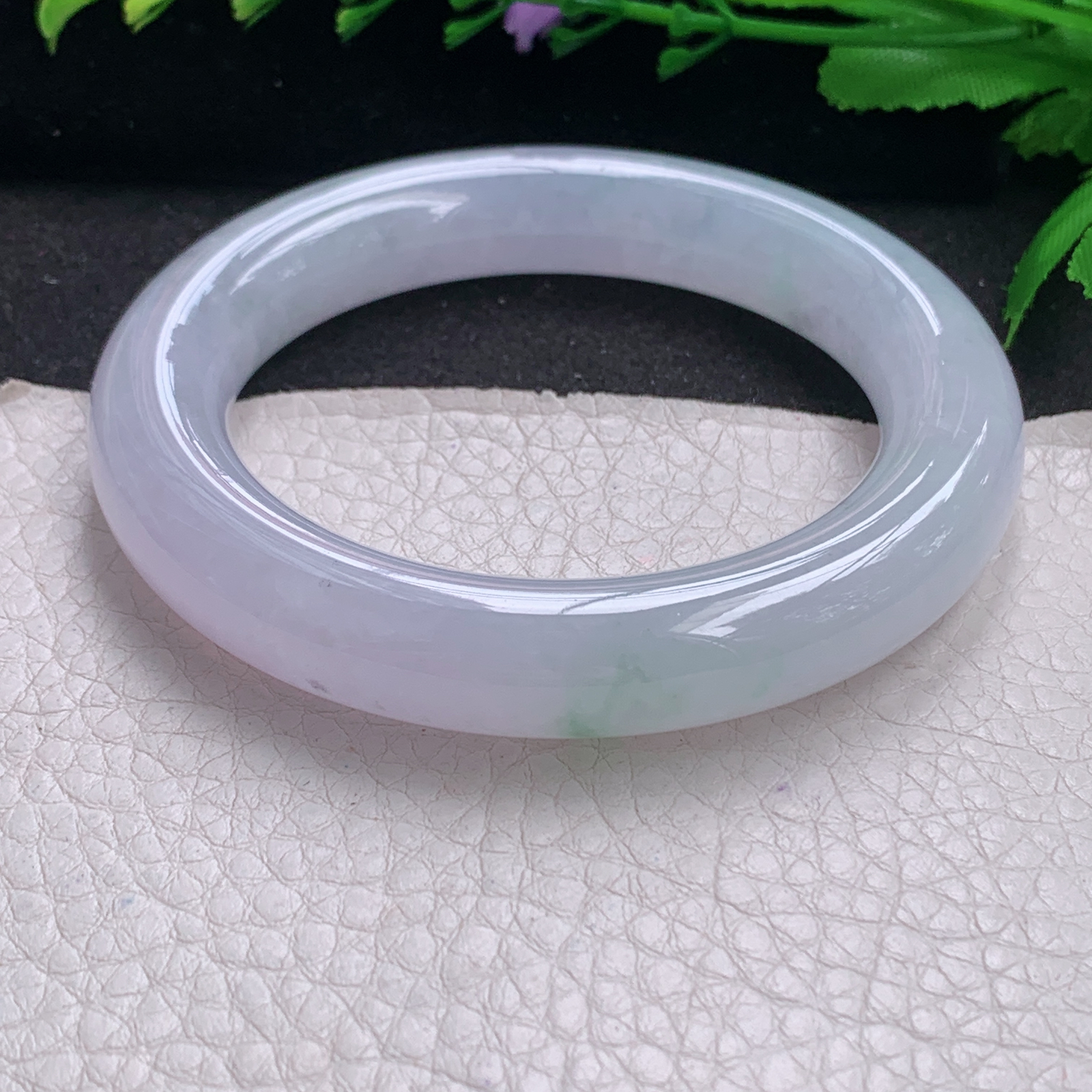 mq实拍54.6*11.8胖圆镯 缅甸翡翠A货玉手镯精美冰爽圆条玉手镯