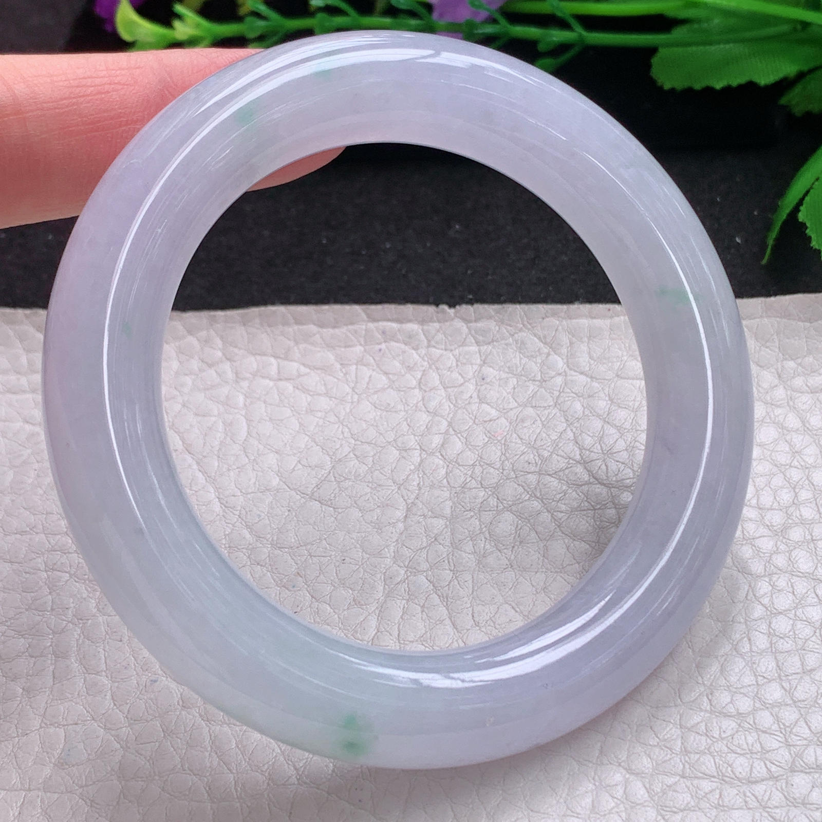 mq实拍54.6*11.8胖圆镯 缅甸翡翠A货玉手镯精美冰爽圆条玉手镯