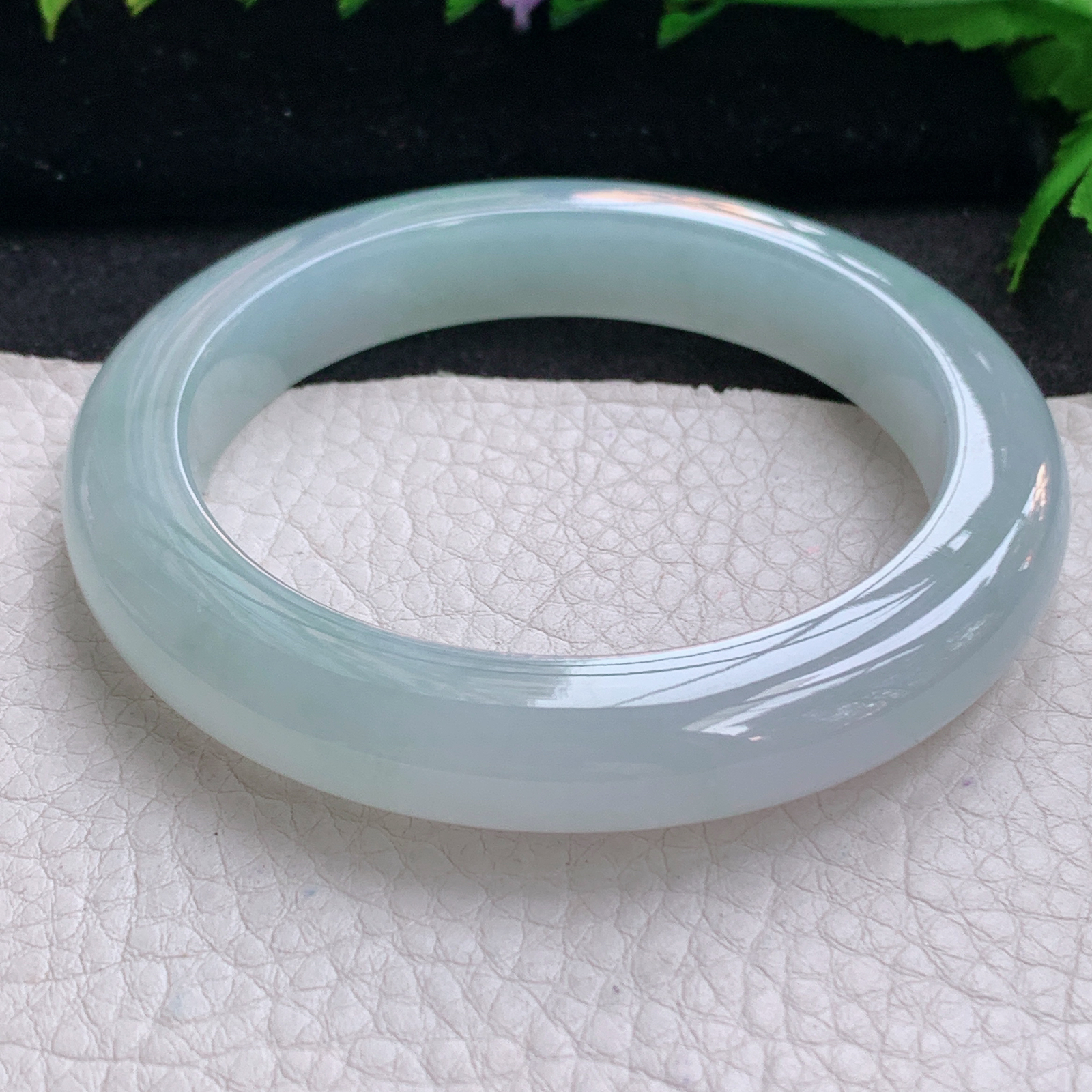 ax实拍59*11.3*10.5平安镯 天然缅甸翡翠A货手镯冰起光正圈玉手环