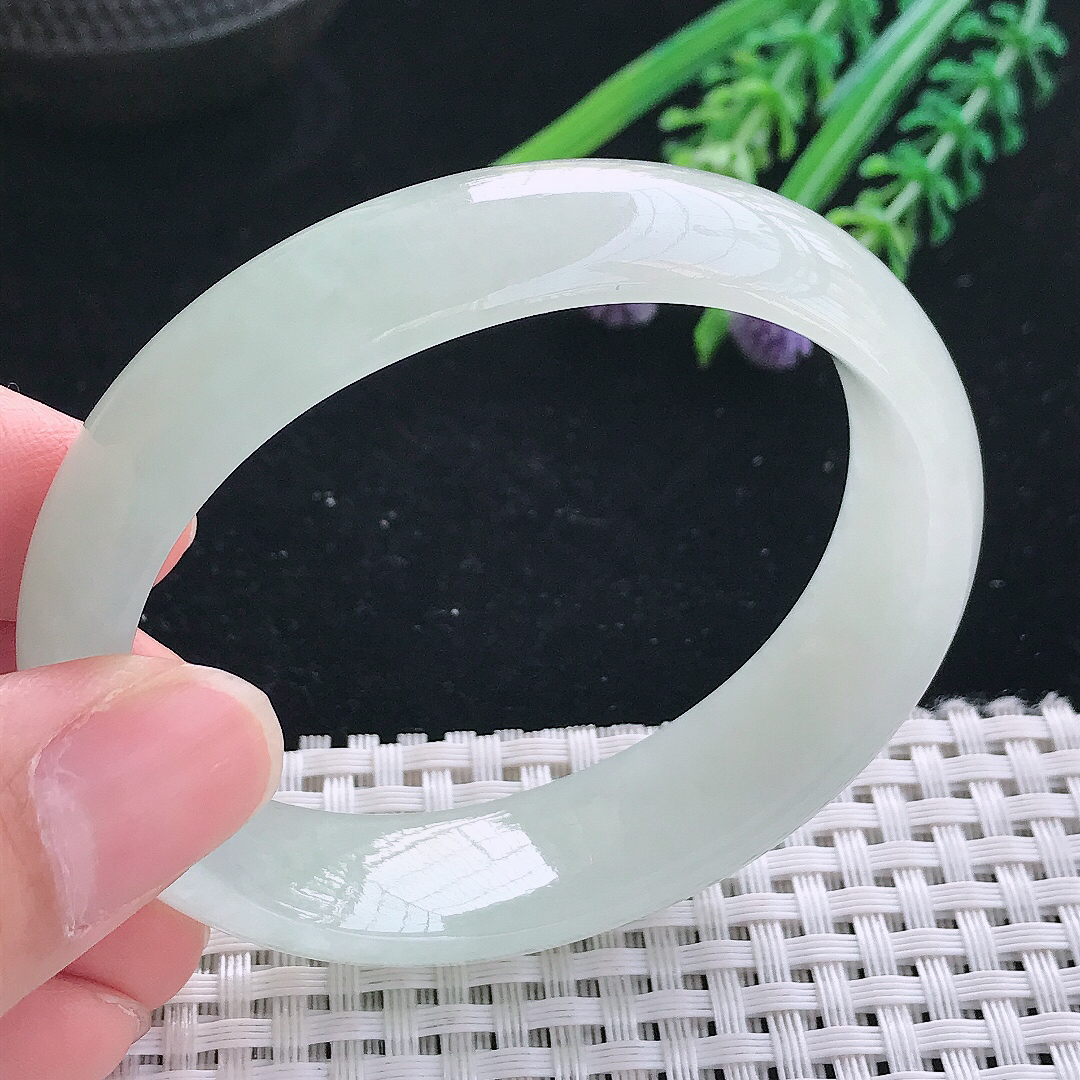 实拍天然翡翠56/48.5/15.6/7.3老坑冰润起胶冰晴贵妃手镯翡翠玉镯手环