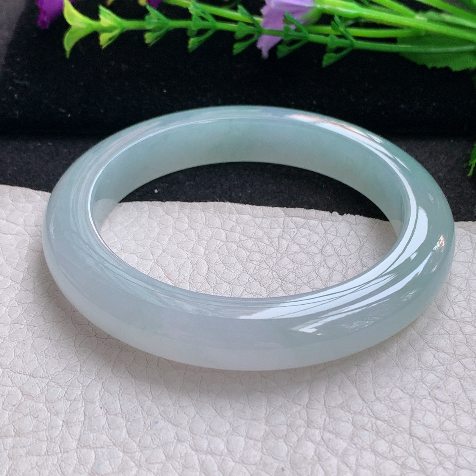 ax实拍59*11.3*10.5平安镯 天然缅甸翡翠A货手镯冰起光正圈玉手环