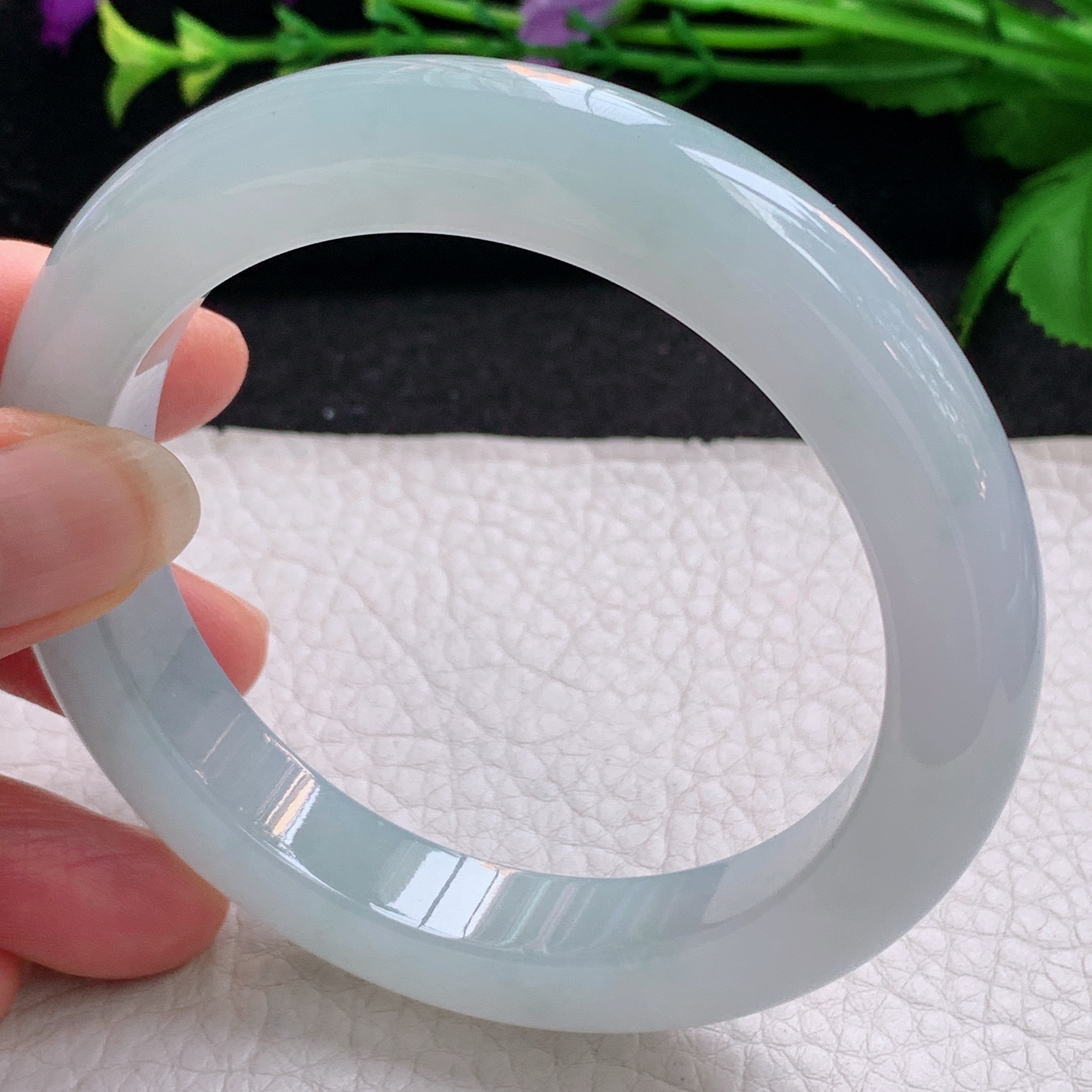 ax实拍59*11.3*10.5平安镯 天然缅甸翡翠A货手镯冰起光正圈玉手环