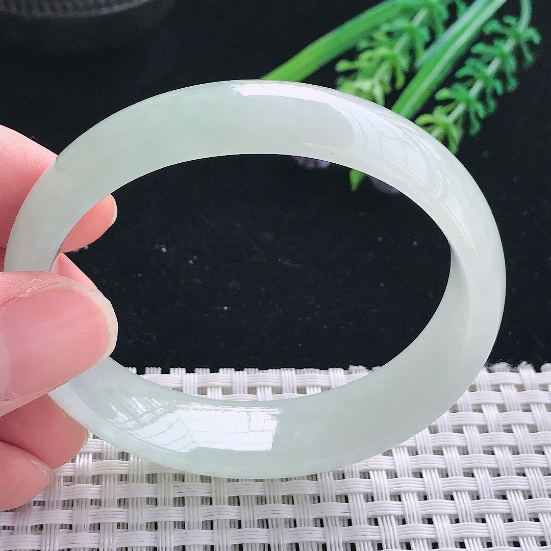 实拍天然翡翠56/48.5/15.6/7.3老坑冰润起胶冰晴贵妃手镯翡翠玉镯手环