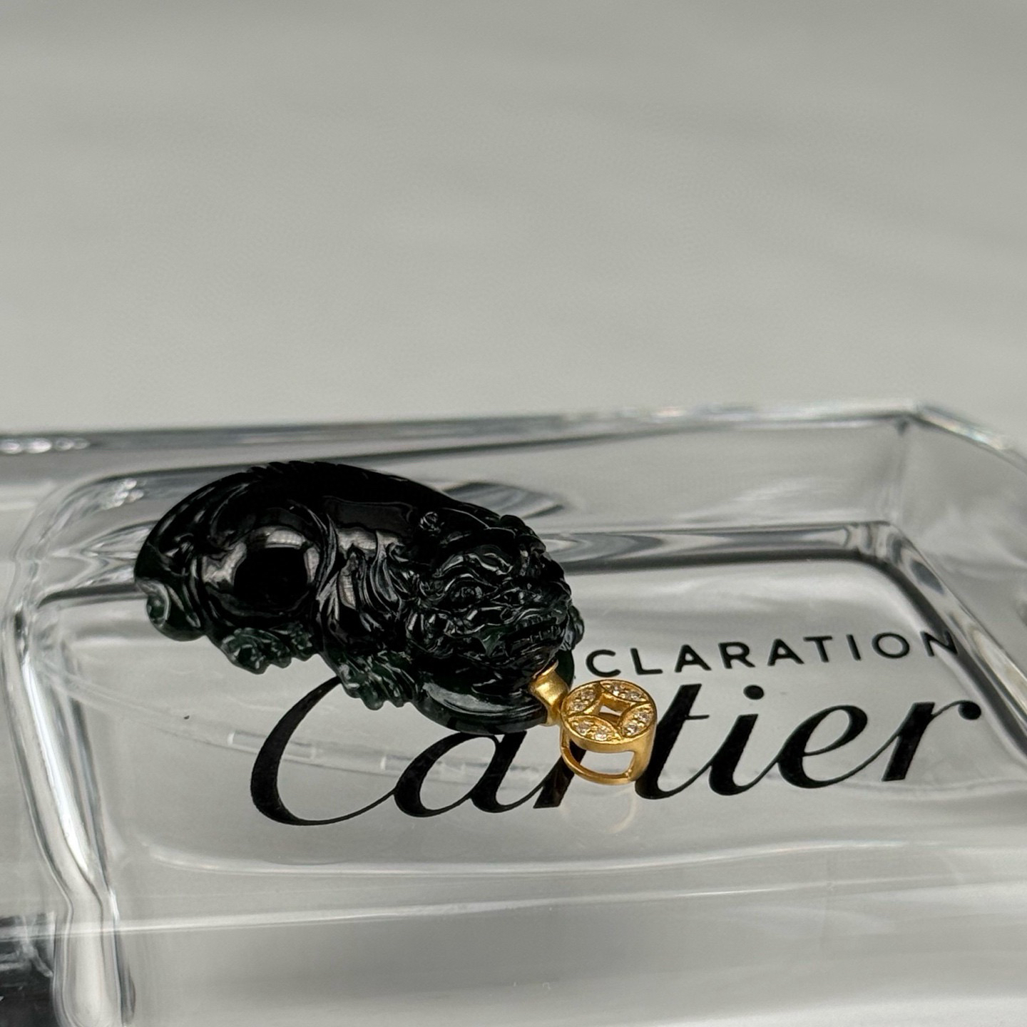 精品18k墨翠貔貅 种好色正 黑度极好 打灯通透 油性十足 尺寸33.3