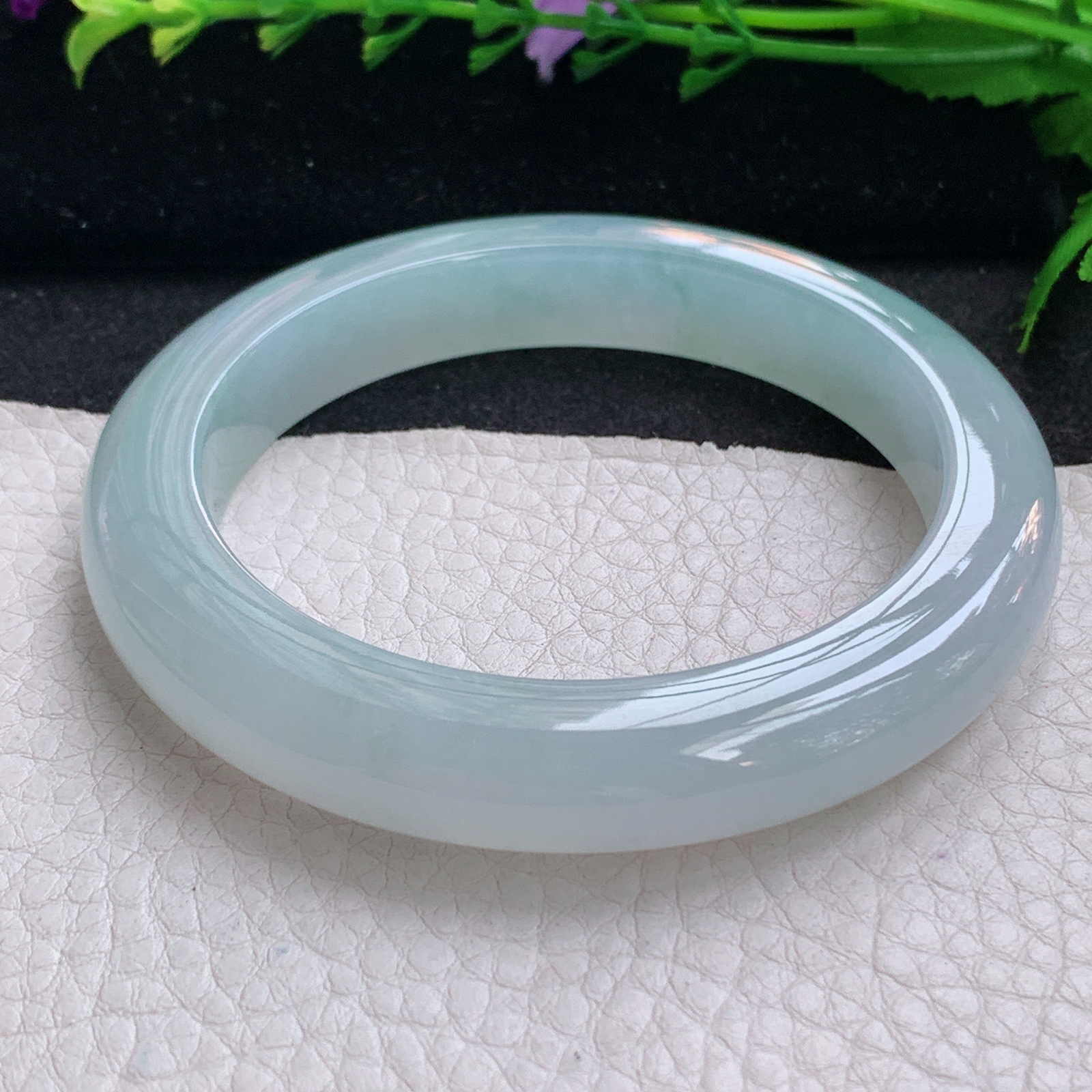 ax实拍59*11.3*10.5平安镯 天然缅甸翡翠A货手镯冰起光正圈玉手环