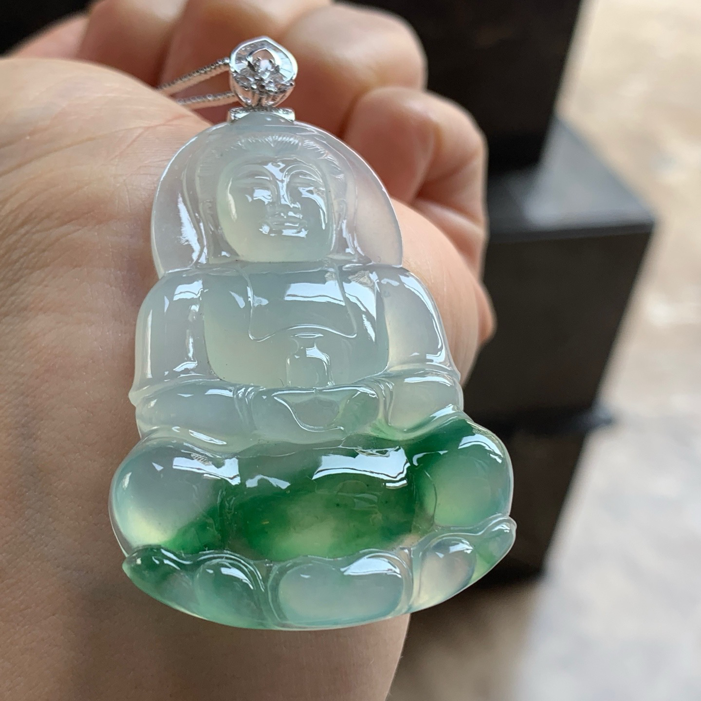 金扣绿花观音^_^水润