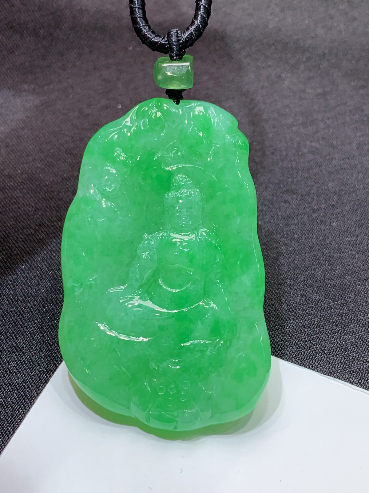 翠绿大日如来，冰润色阳，厚装种老，种水足，Zha 尺寸54.5*35.5*5.6