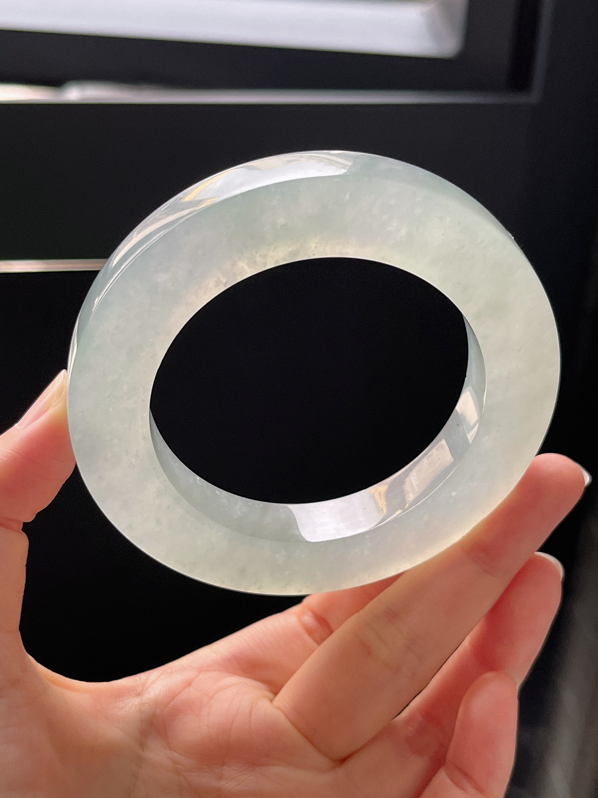 翡翠镯胚，⭕️正圈最大做64，圆条最大做60；最小做55