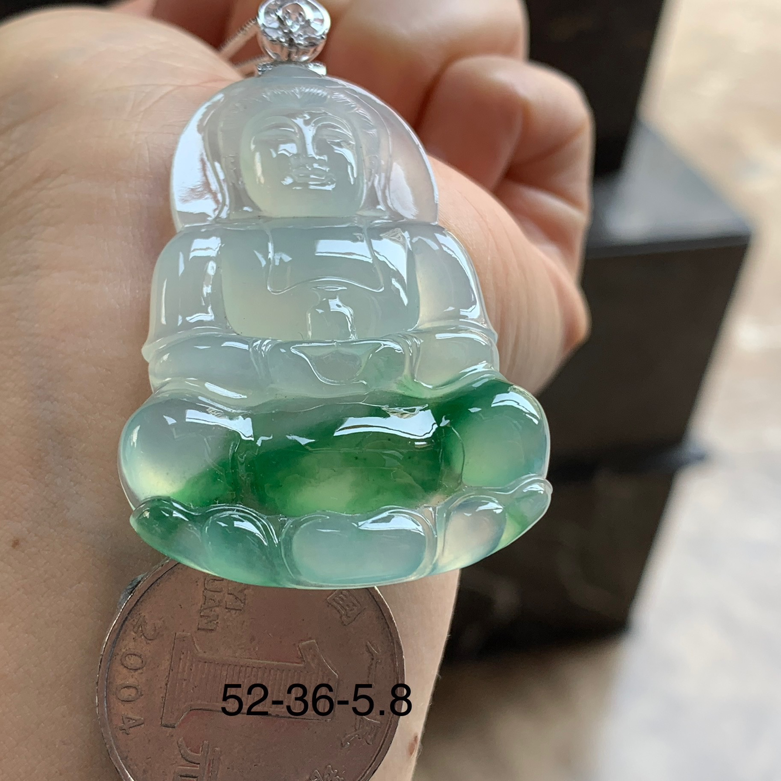 金扣绿花观音^_^水润