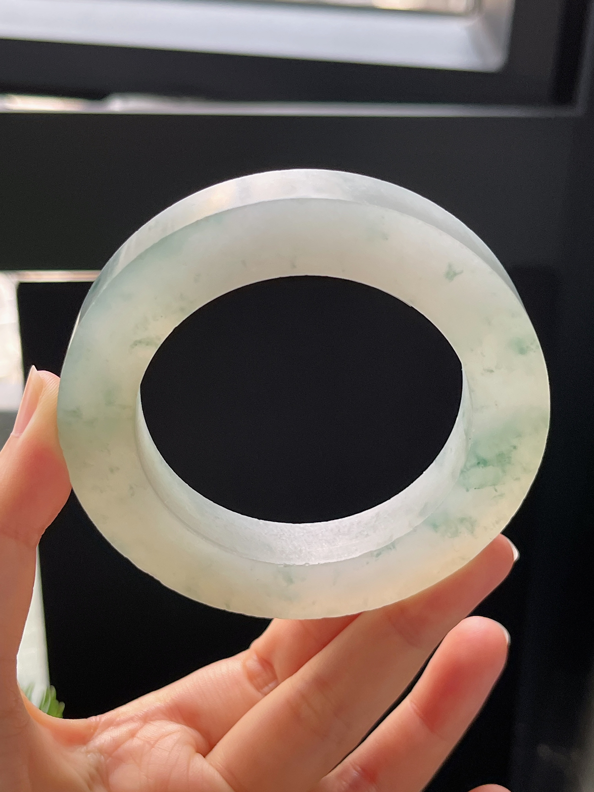 翡翠镯胚，⭕️正圈最大做64，最大做60；最小做55.5