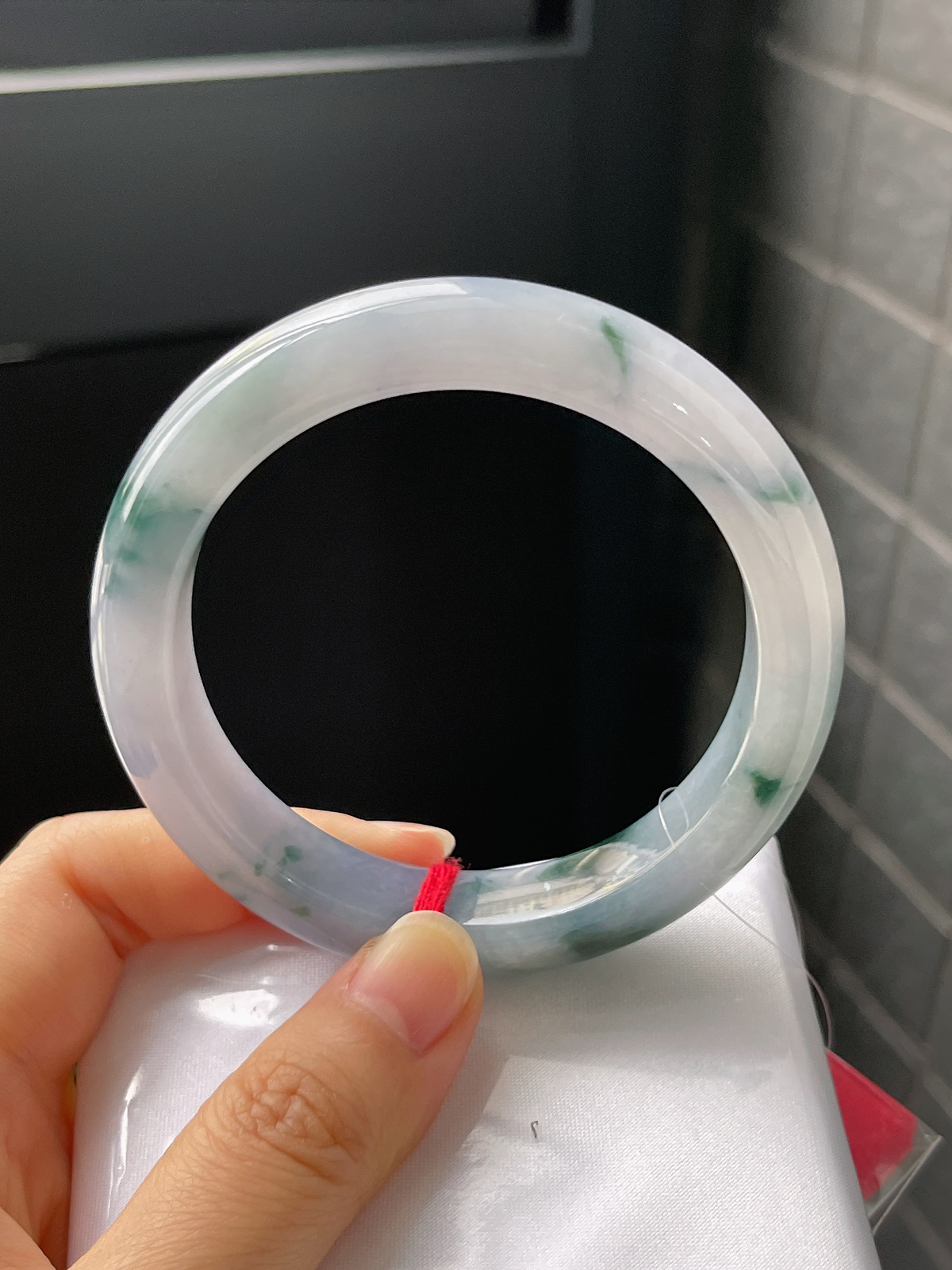 正圈56圈口，翡翠飘花手镯