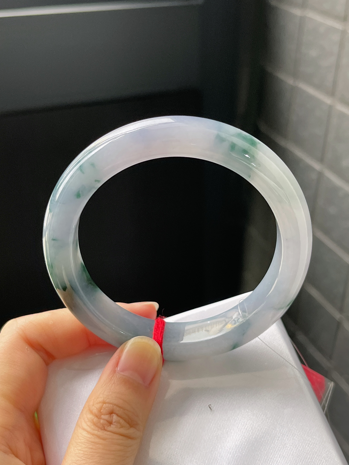 正圈56圈口，翡翠飘花手镯