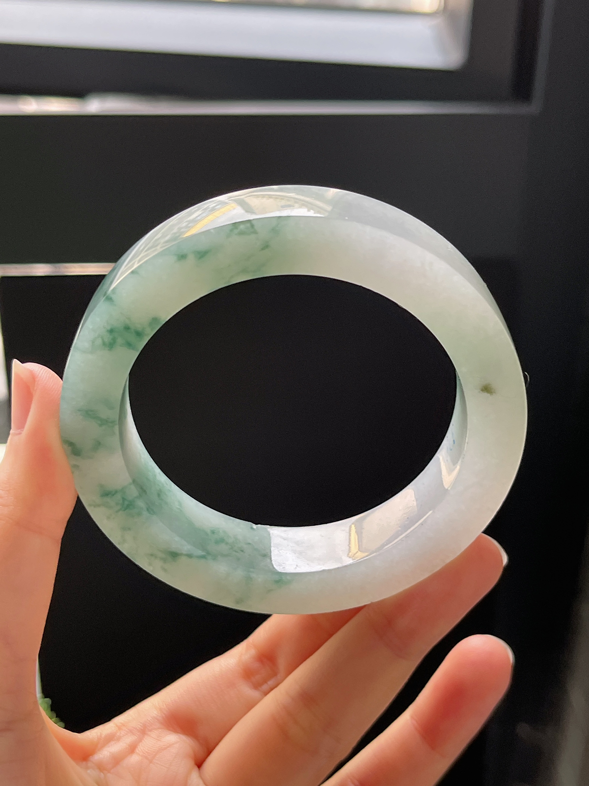 翡翠镯胚，⭕️正圈最大做59，最小做55.6