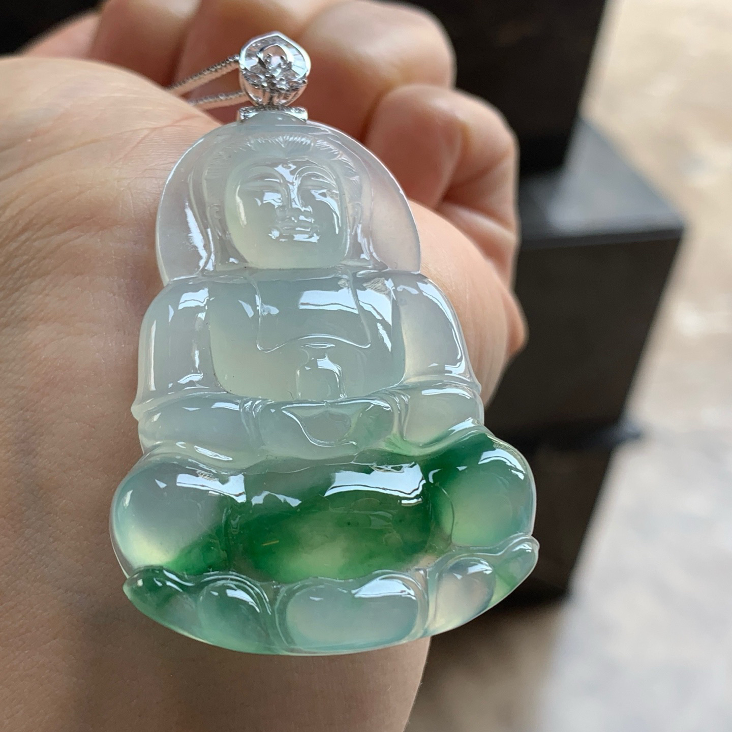 金扣绿花观音^_^水润