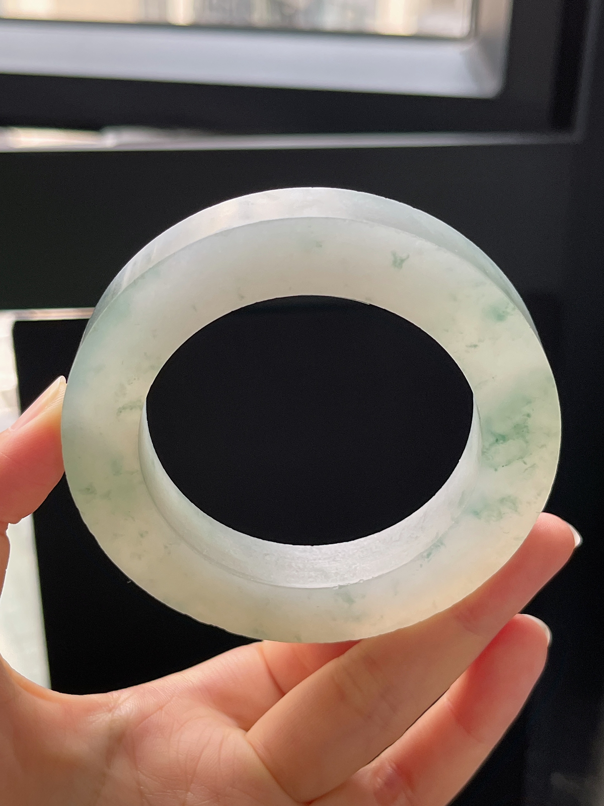 翡翠镯胚，⭕️正圈最大做64，最大做60；最小做55.5