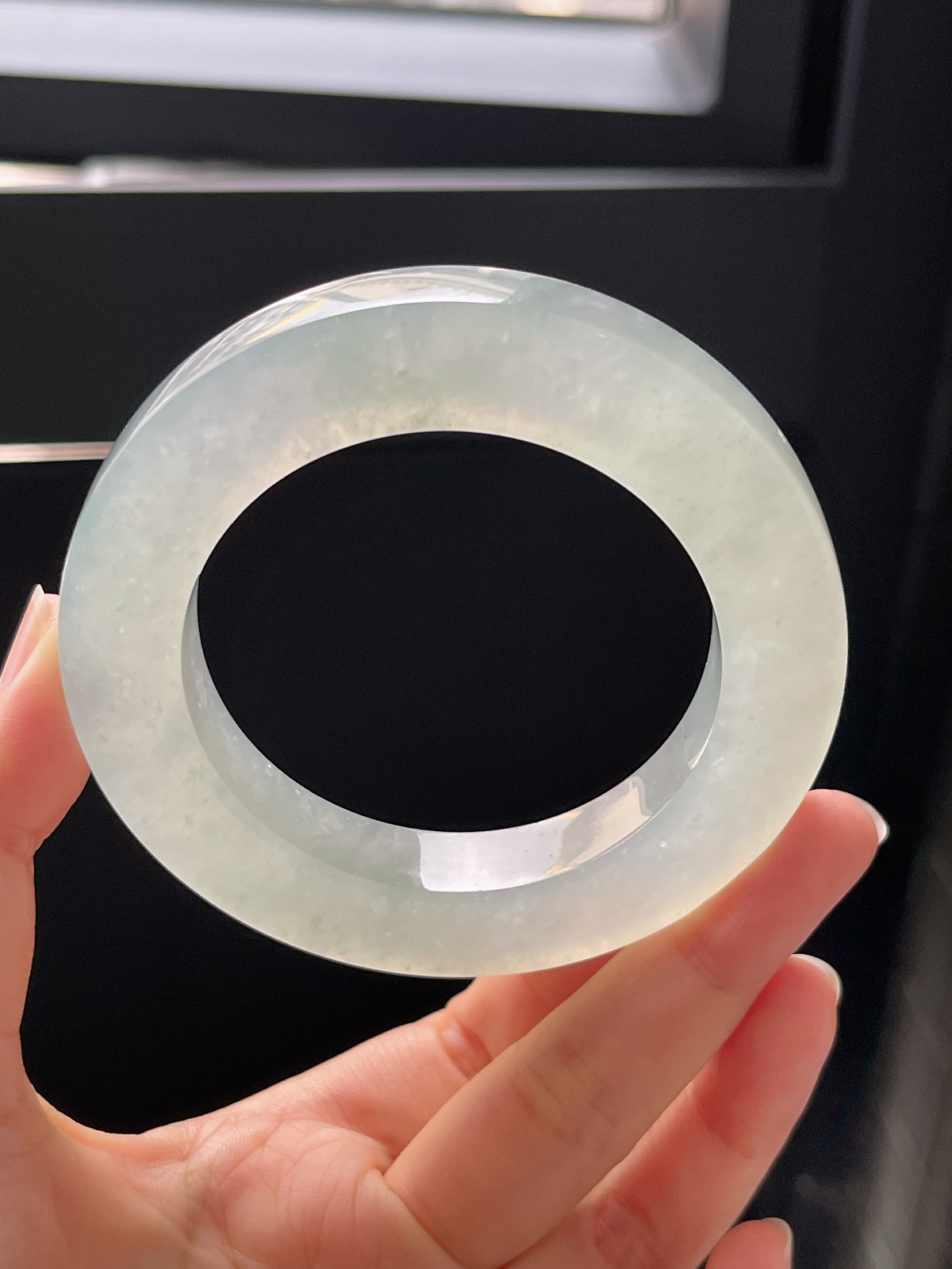 翡翠镯胚，⭕️正圈最大做64，圆条最大做60；最小做55