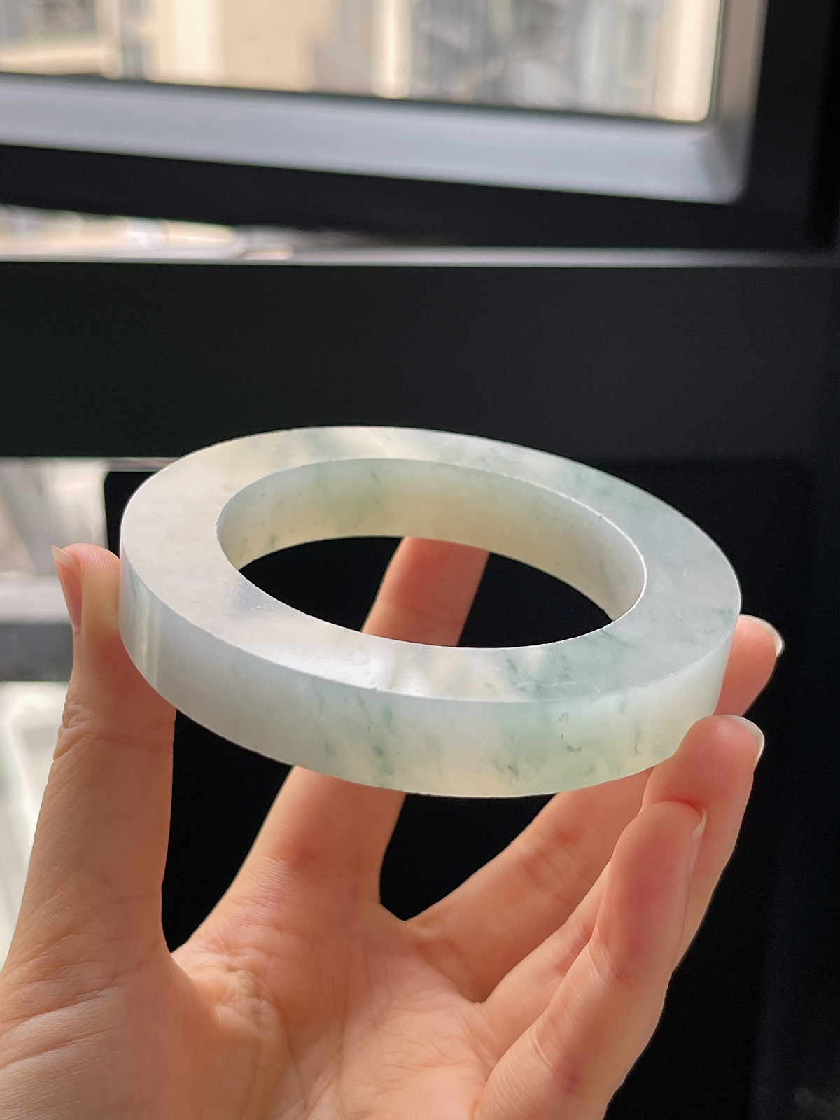 翡翠镯胚，⭕️正圈最大做64，最大做60；最小做55.5