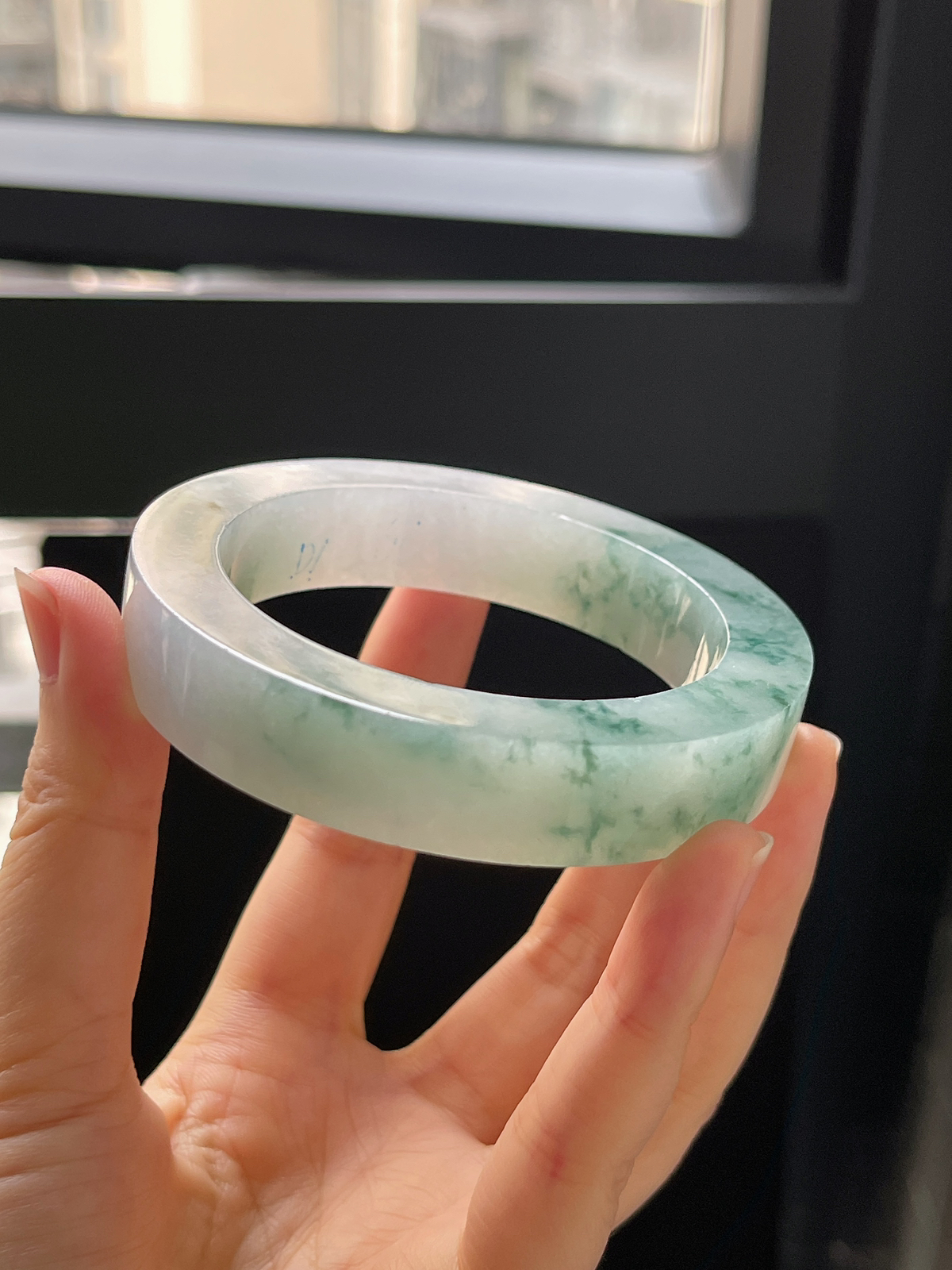 翡翠镯胚，⭕️正圈最大做59，最小做55.6