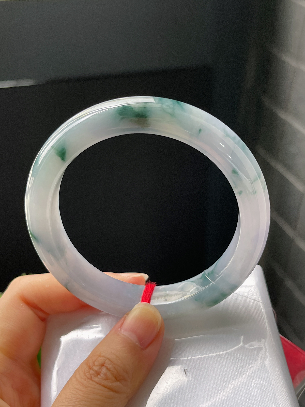 正圈56圈口，翡翠飘花手镯