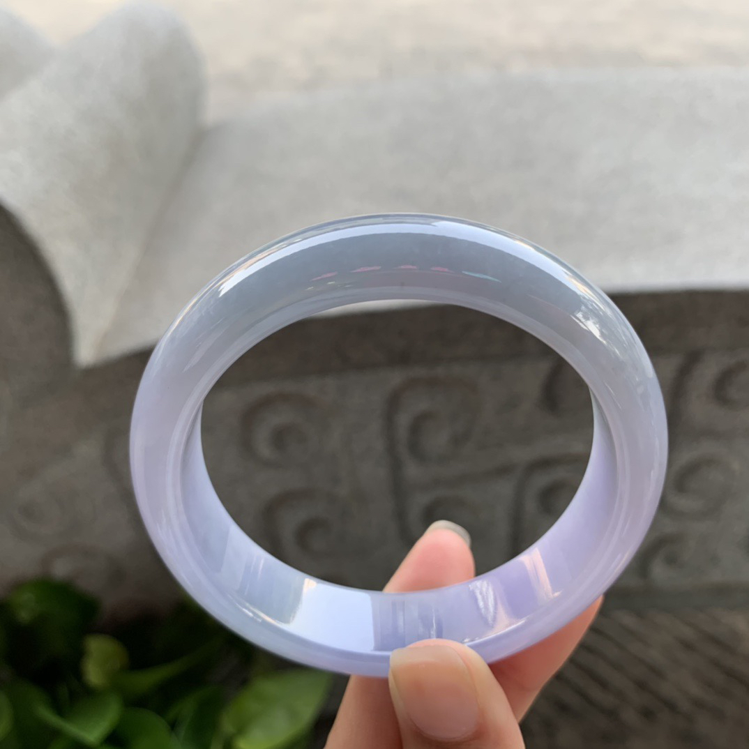 圈口57.2-14.9-8.1 【冰茄紫正圈手镯】正圈57 58可戴