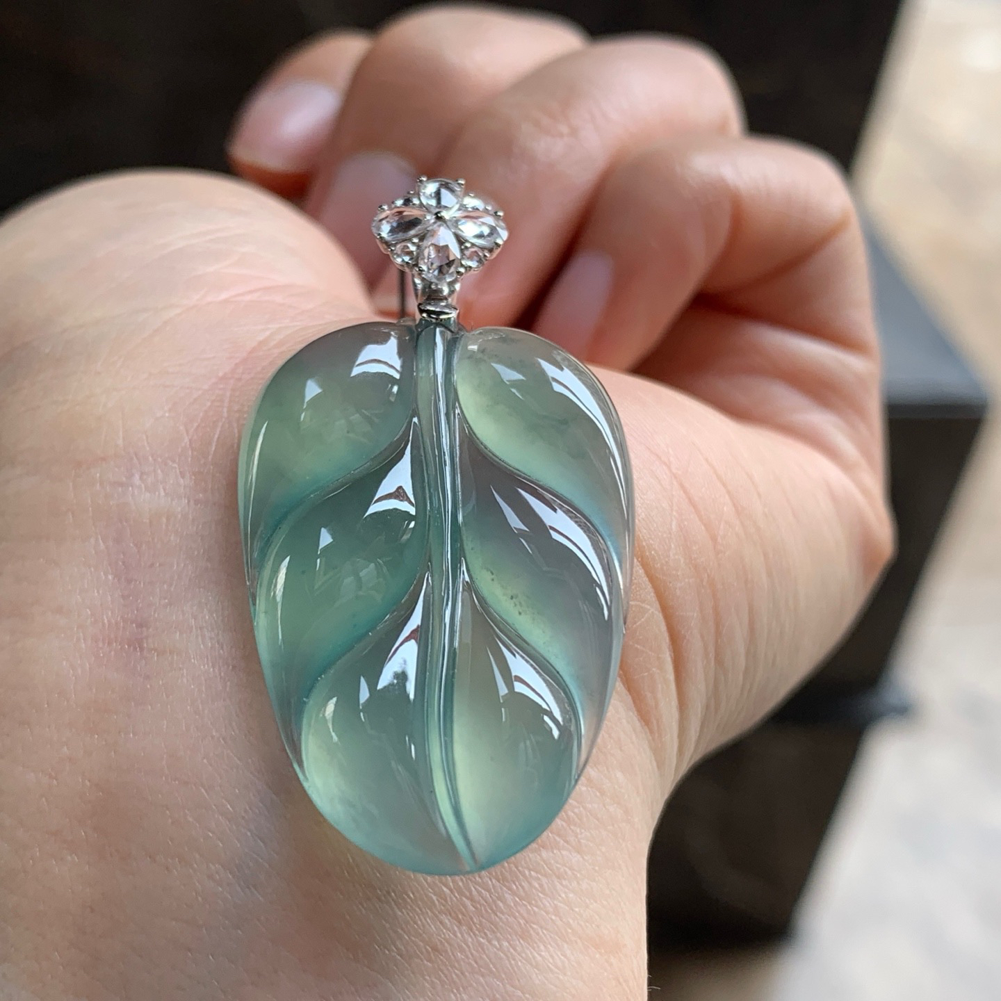 金扣叶子^_^鲜艳 种水好