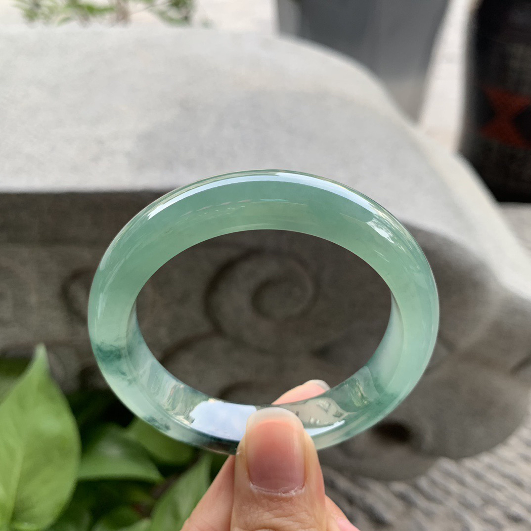 小圈口 52.8-12.3-8.4【冰飘花正圈手镯】正圈52 53可戴