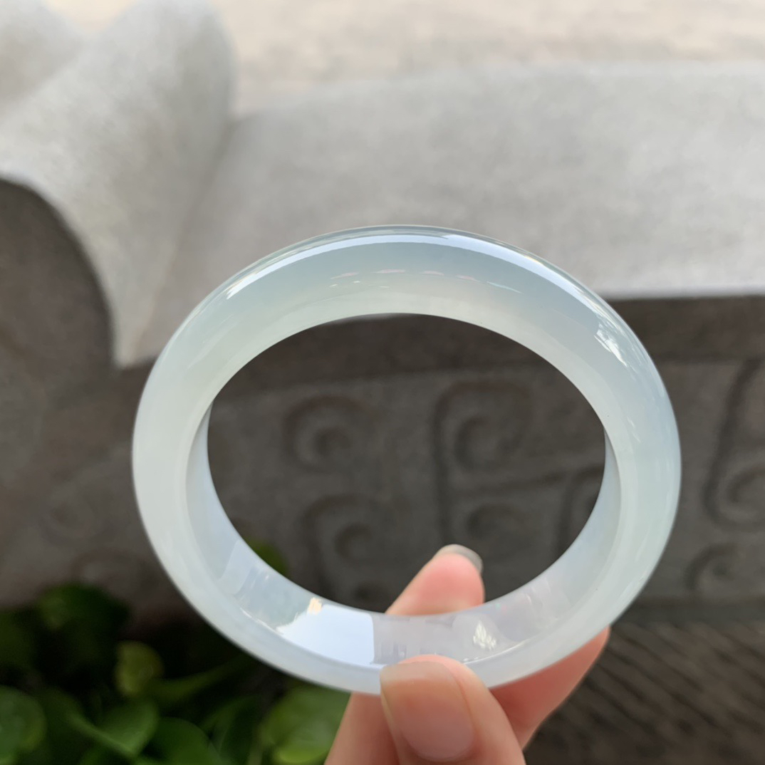 圈口55.7-12.4-8.4【冰种正圈手镯】正圈55 56可戴