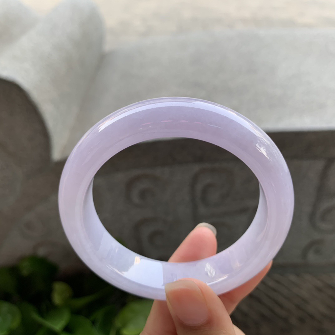 小圈口 52.7-14.2-8.2【冰紫正圈手镯】正圈52 53可戴