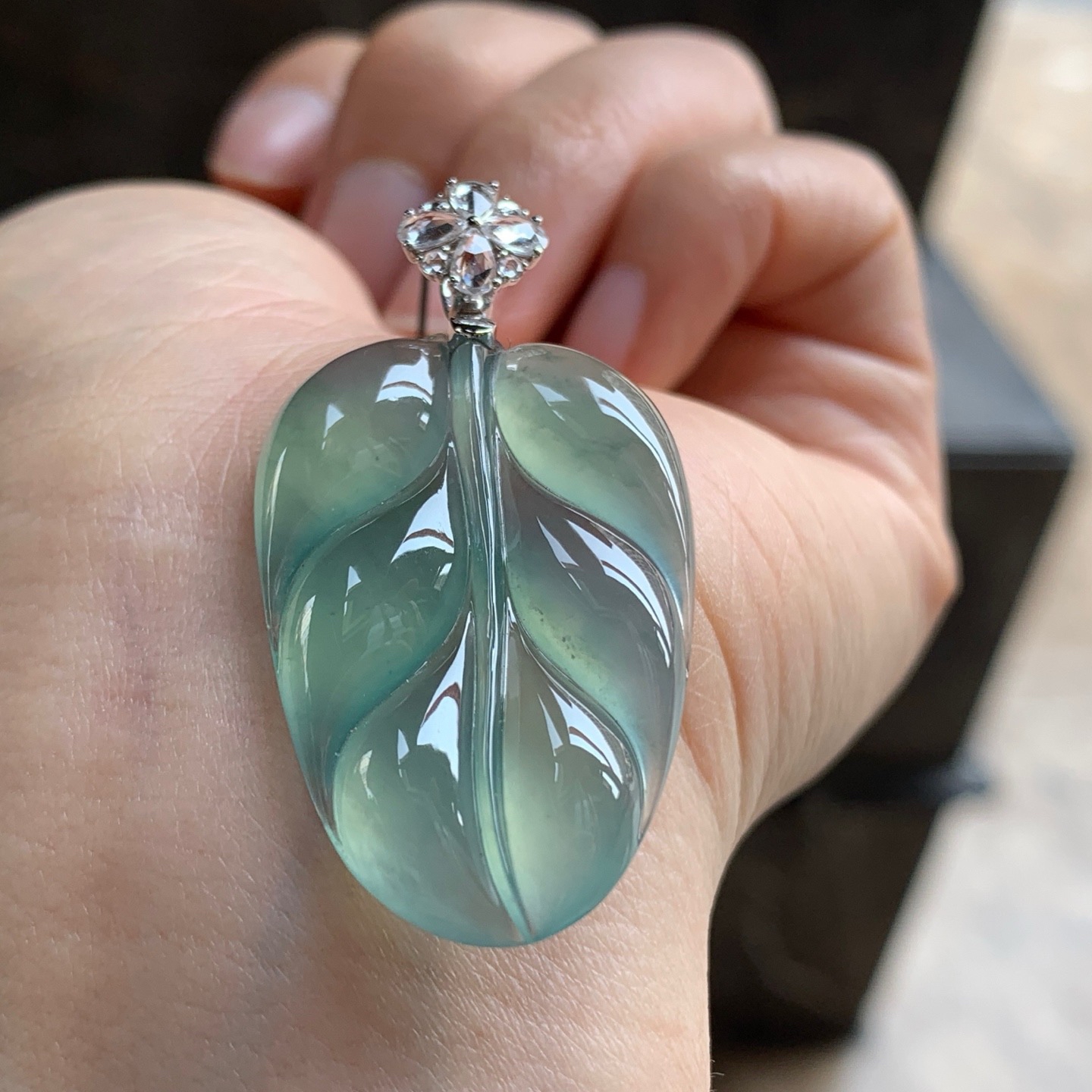 金扣叶子^_^鲜艳 种水好