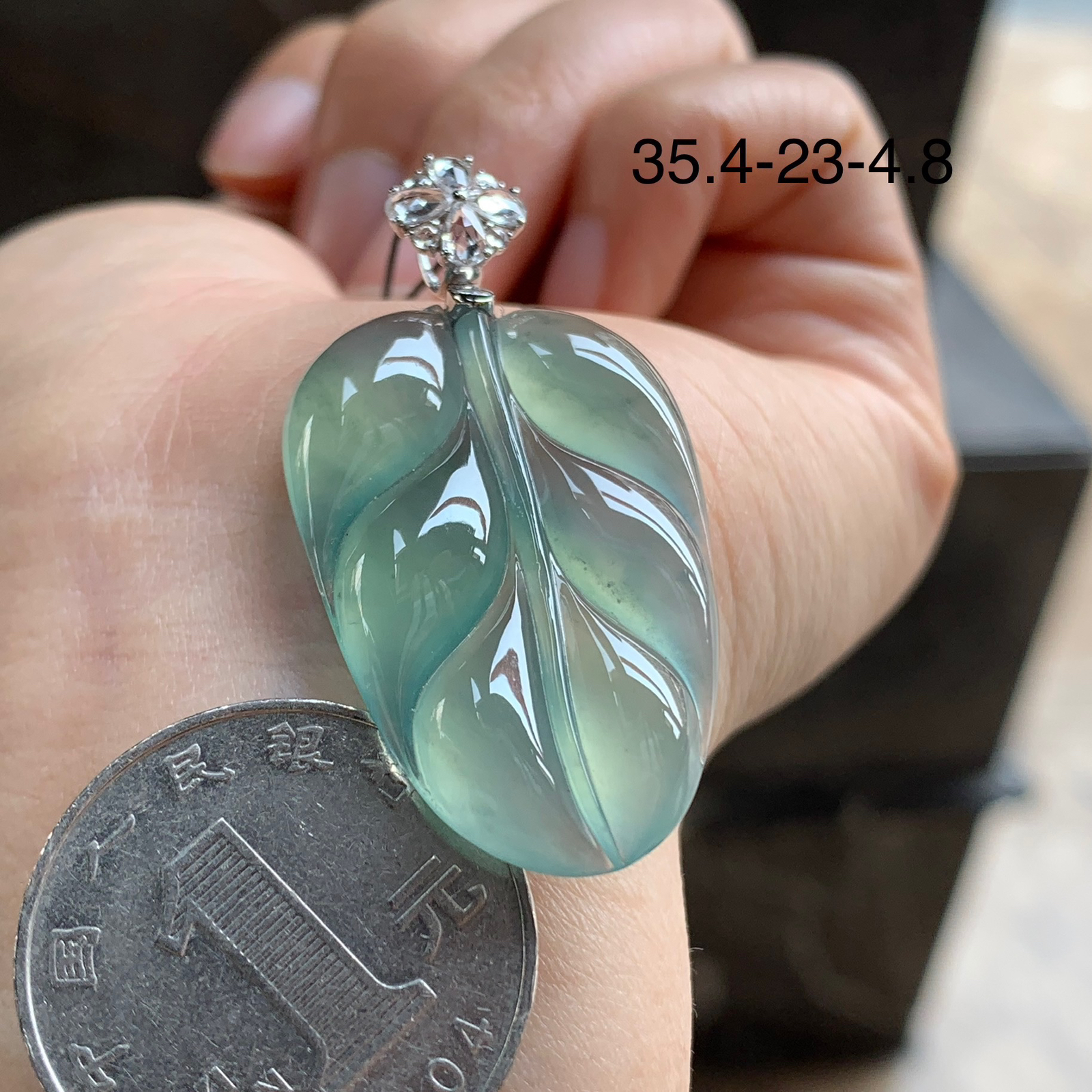 金扣叶子^_^鲜艳 种水好