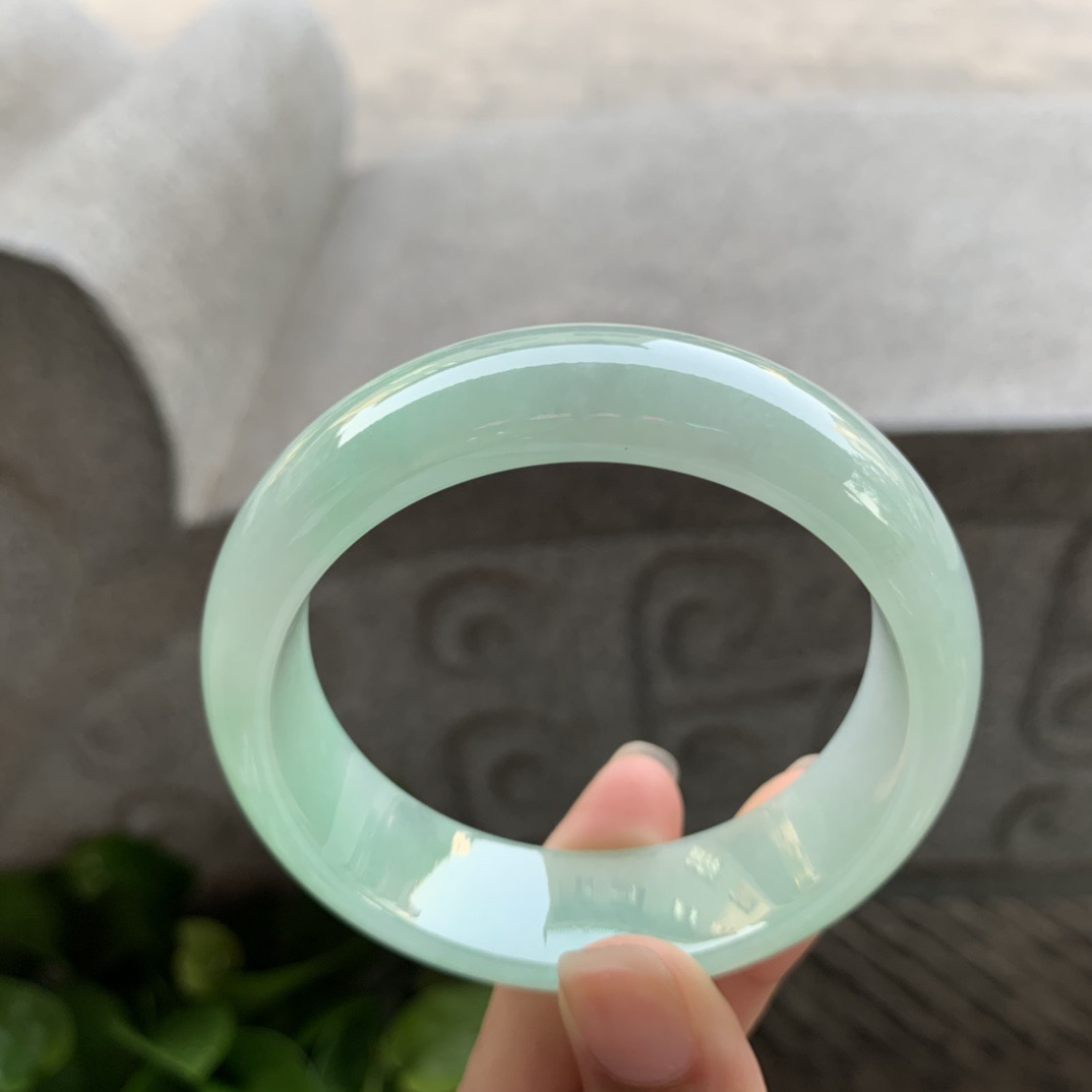 宽版圈口55.3-16.8-8 【冰绿正圈手镯】正圈55 56可戴