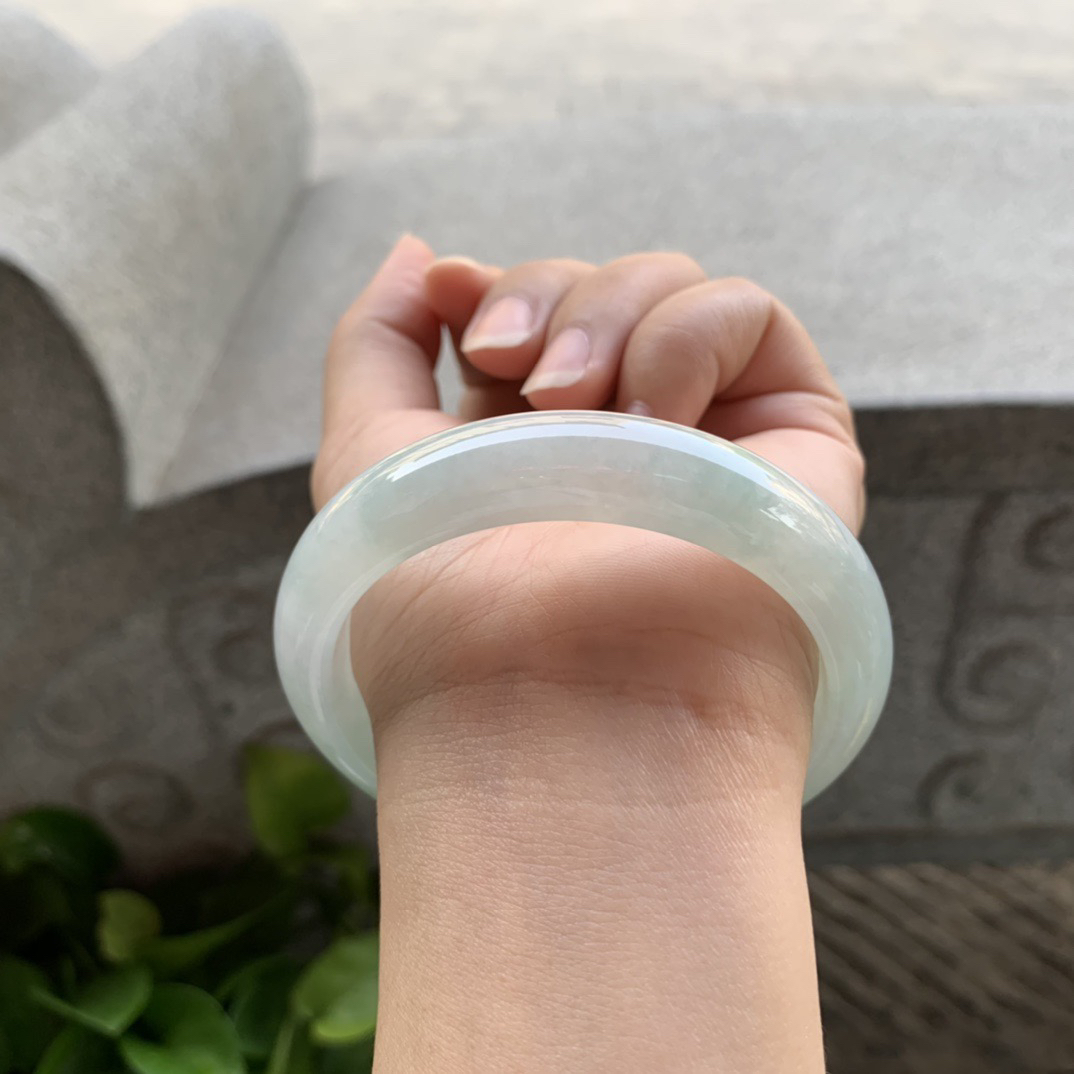 圈口 57-13.2-8.2【冰飘绿正圈手镯】正圈57 58可戴