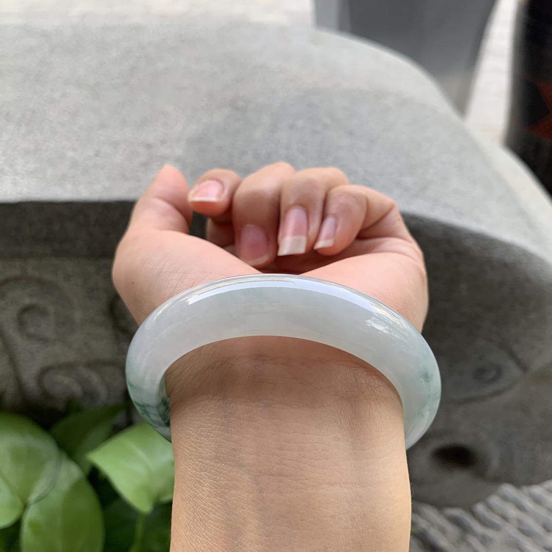 圈口 55.9-12.4-8.9【飘花正圈手镯】正圈55 56可戴