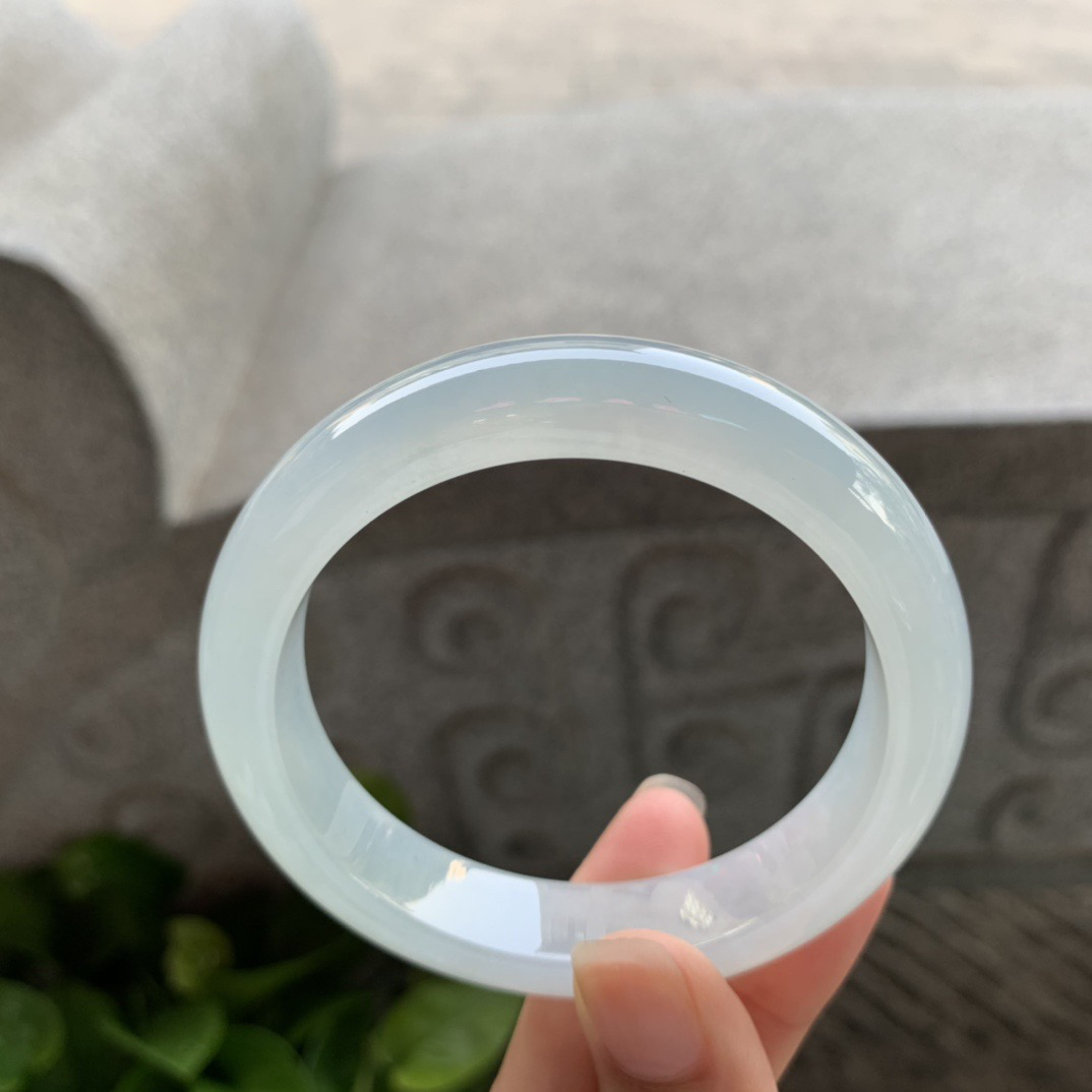 圈口55.7-12.4-8.4【冰种正圈手镯】正圈55 56可戴