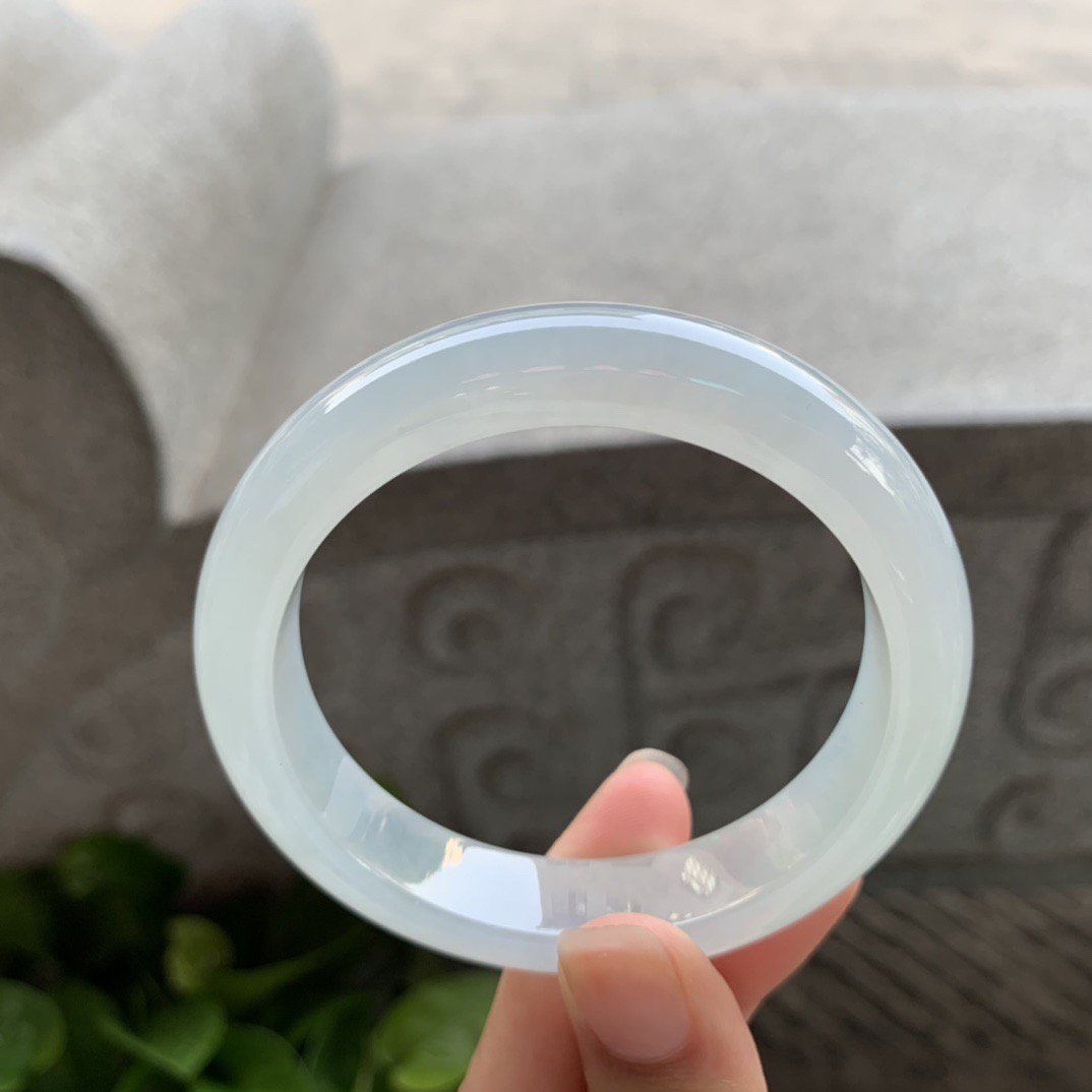 圈口55.7-12.4-8.4【冰种正圈手镯】正圈55 56可戴