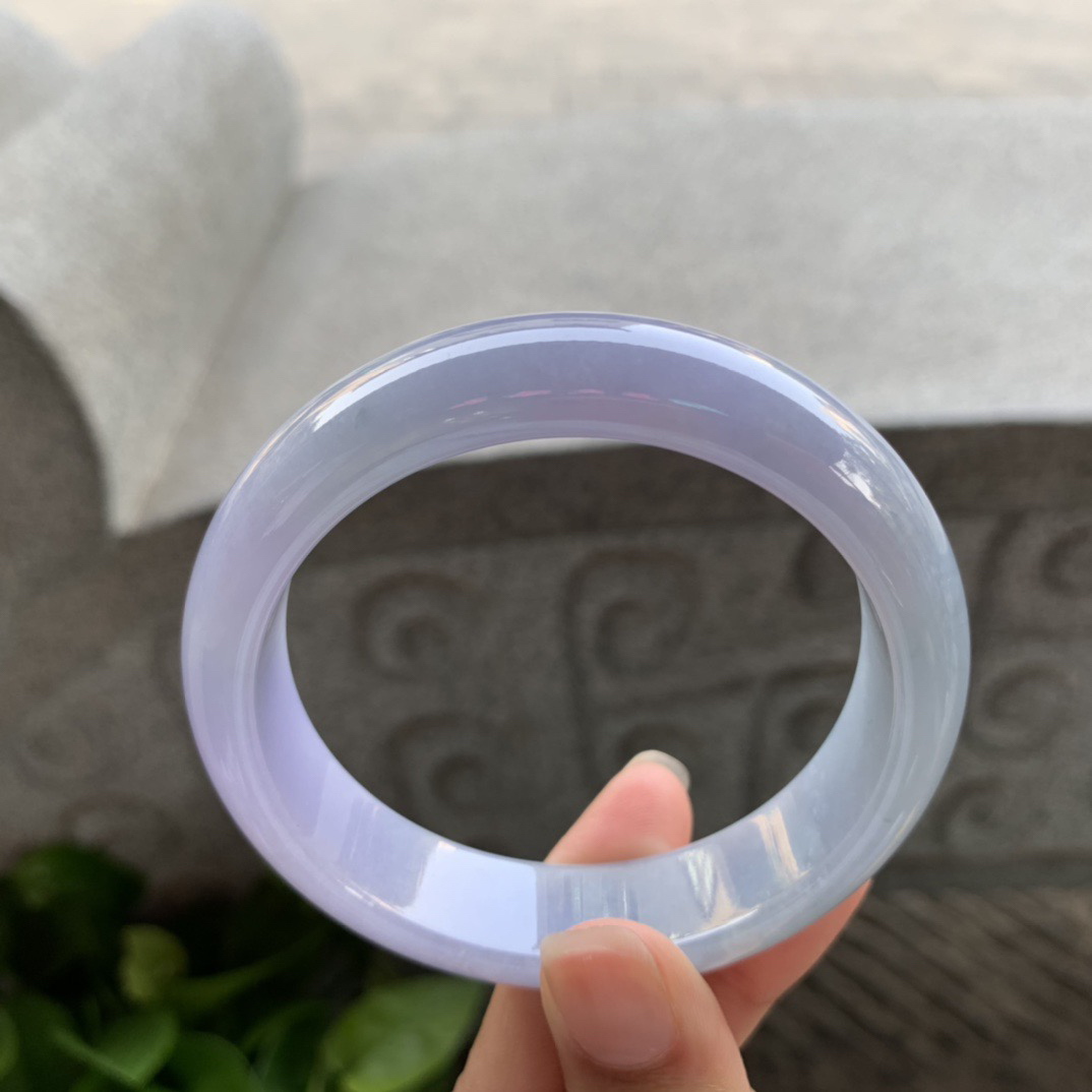 圈口57.2-14.9-8.1 【冰茄紫正圈手镯】正圈57 58可戴