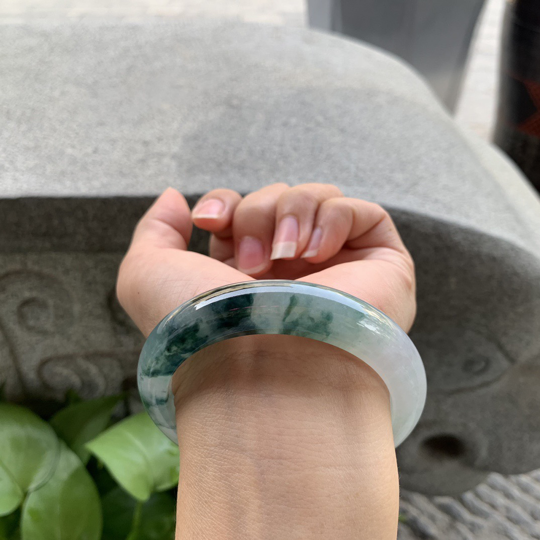 圈口 55.9-12.4-8.9【飘花正圈手镯】正圈55 56可戴