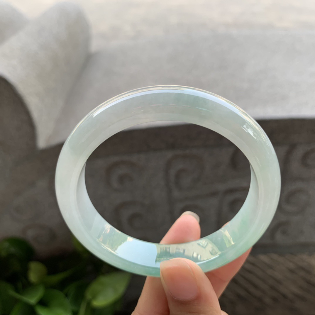 圈口 57-13.2-8.2【冰飘绿正圈手镯】正圈57 58可戴