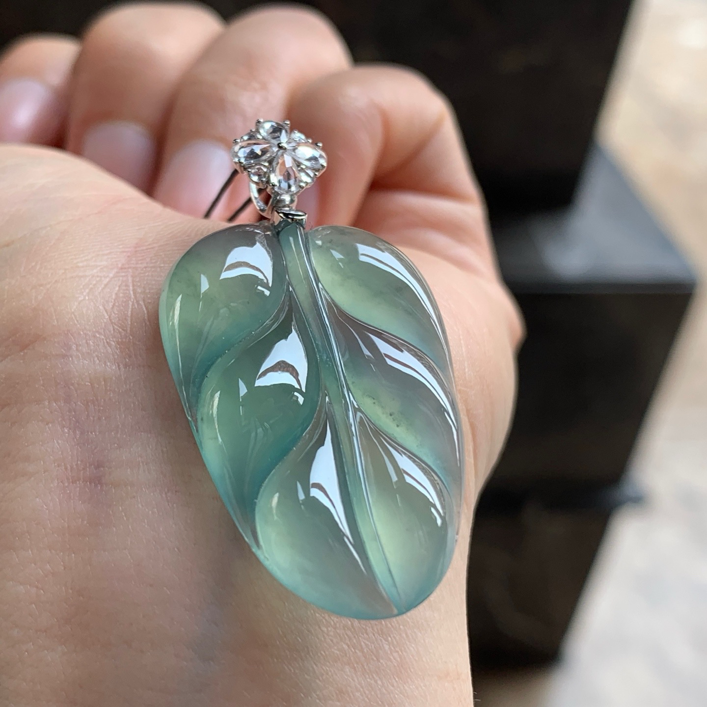 金扣叶子^_^鲜艳 种水好