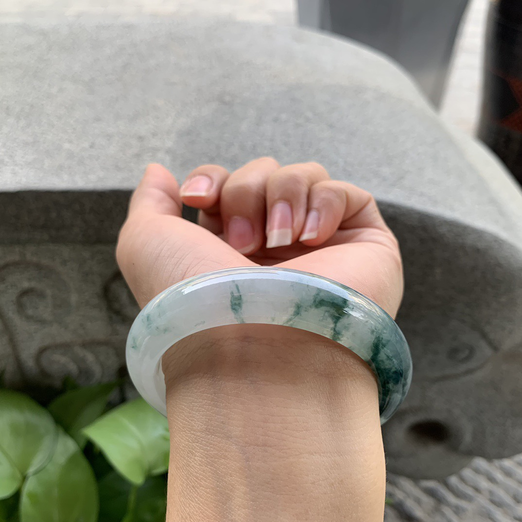 圈口 55.9-12.4-8.9【飘花正圈手镯】正圈55 56可戴