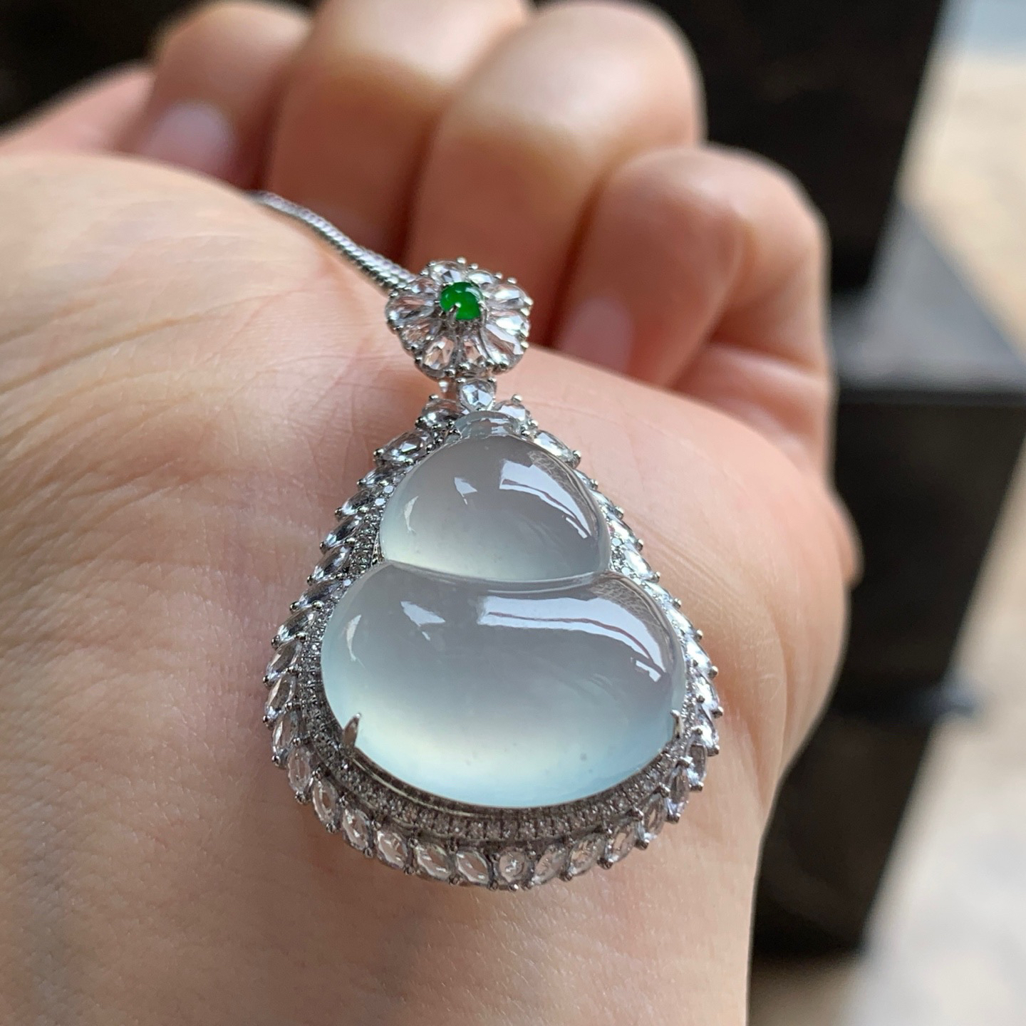 金钻镶嵌冰葫芦^_^冰透