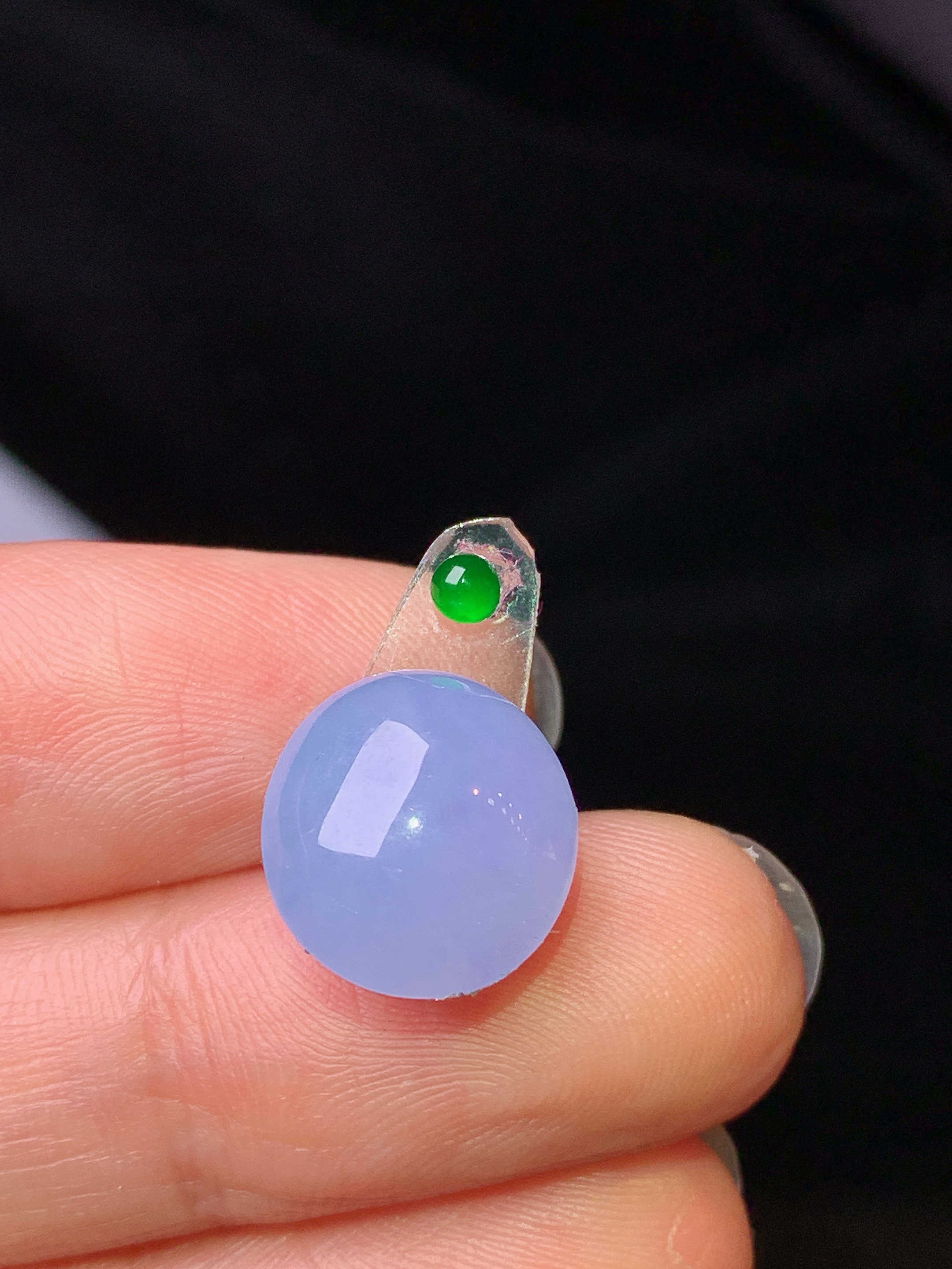 镶嵌款 紫罗兰蛋面吊坠 玉质细腻 色泽艳丽清新 水润亮眼 整体尺寸12.2*11.3*5.5*2x