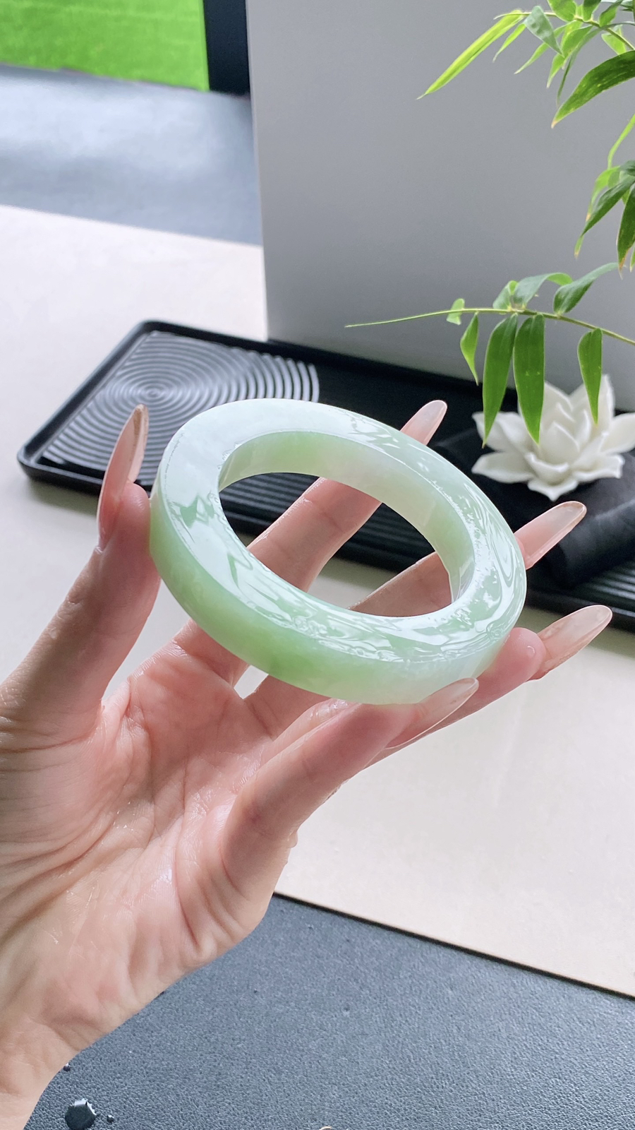 【苹果绿手镯胚】