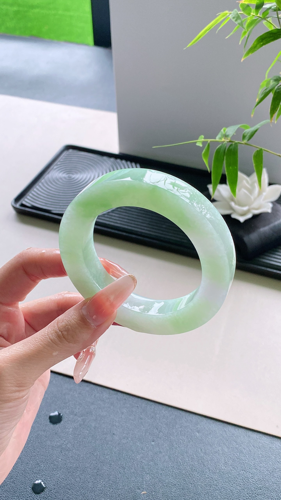 【苹果绿手镯胚】