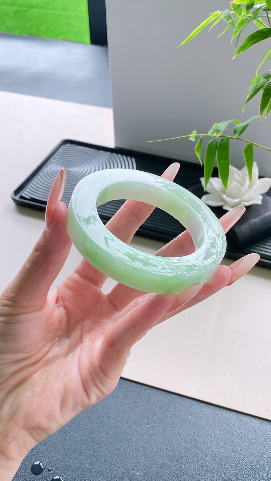 【苹果绿手镯胚】