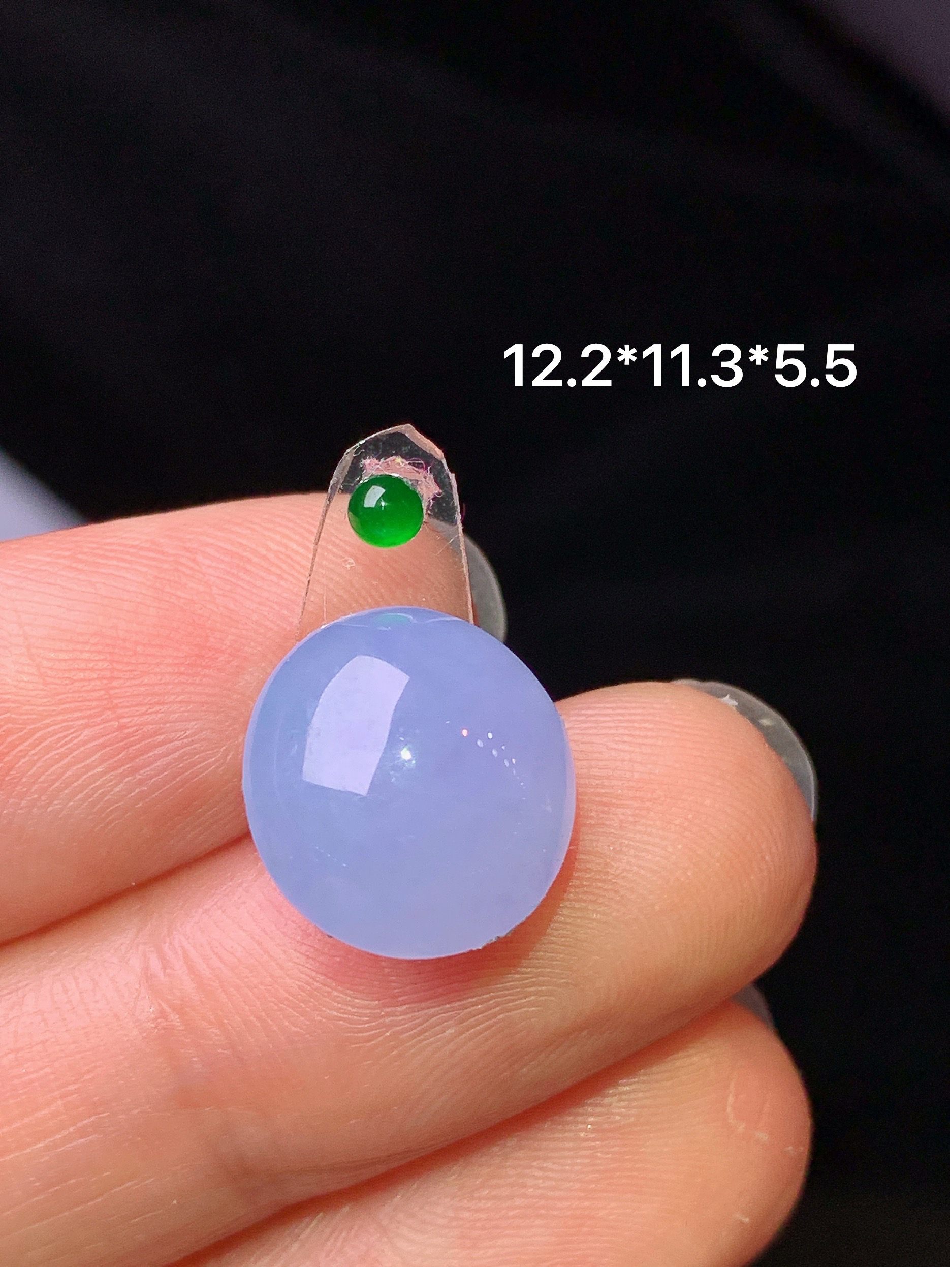 镶嵌款 紫罗兰蛋面吊坠 玉质细腻 色泽艳丽清新 水润亮眼 整体尺寸12.2*11.3*5.5*2x