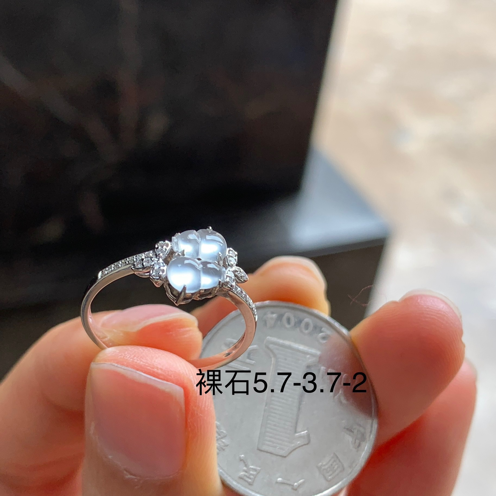 金钻镶嵌冰葫芦戒指^_^