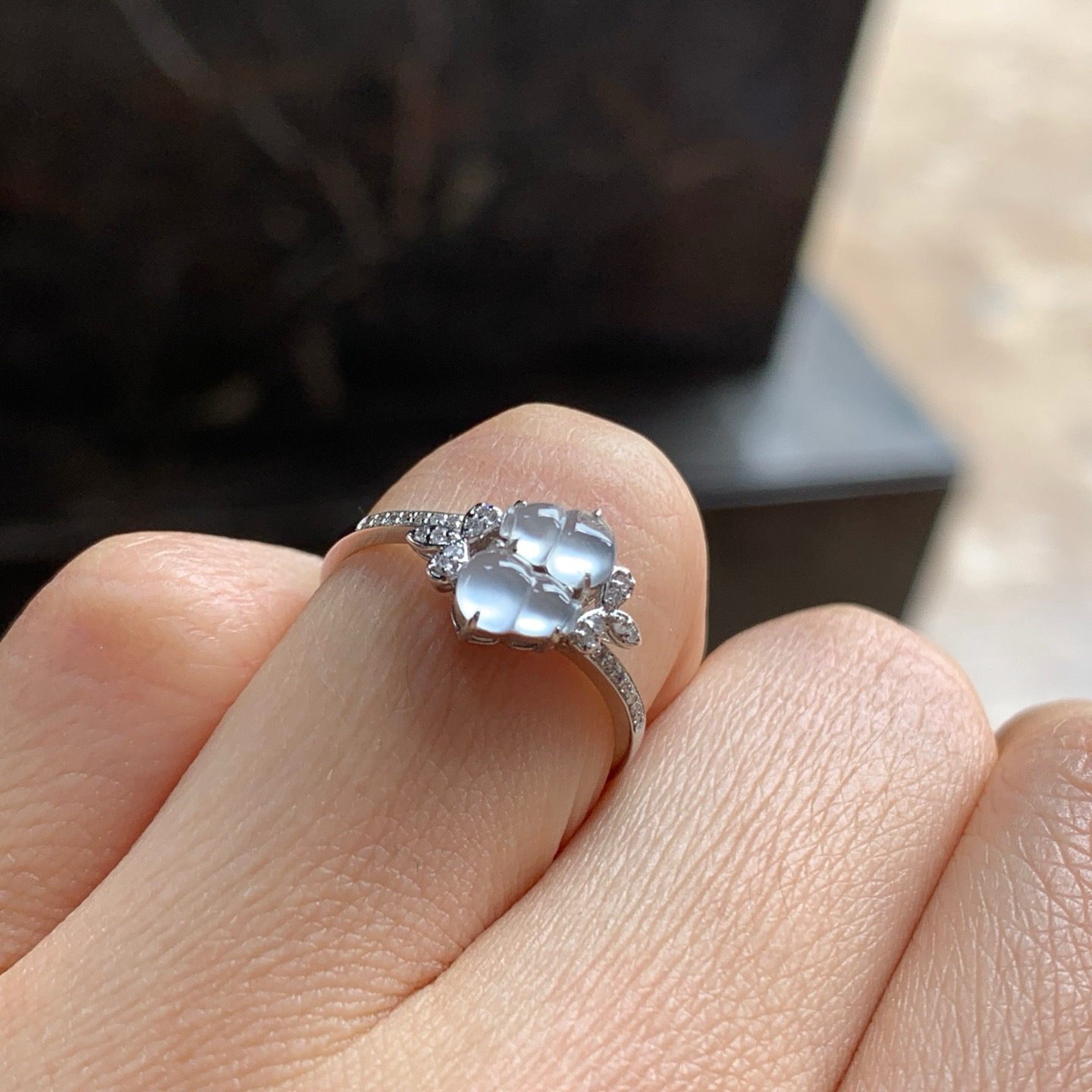 金钻镶嵌冰葫芦戒指^_^